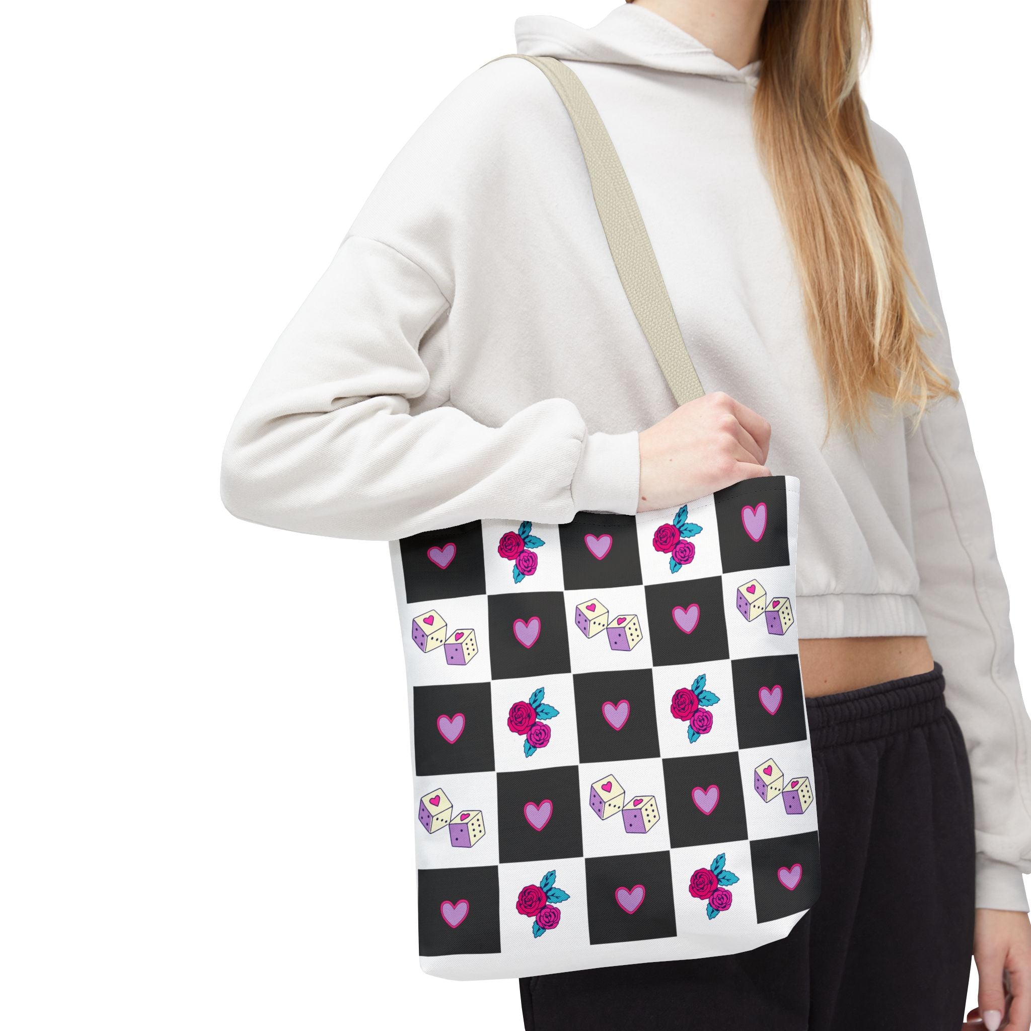 Femme Punk Checkerboard Love Tote Bag