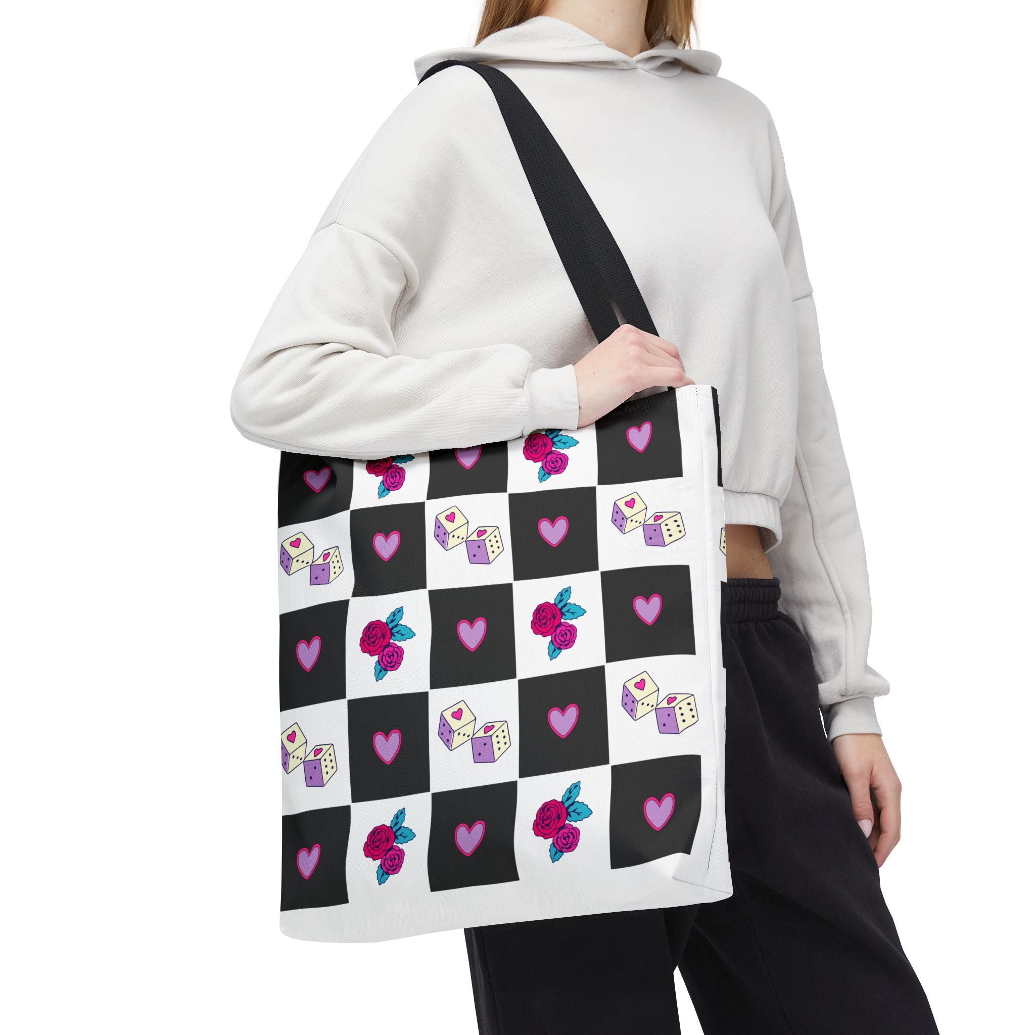 Femme Punk Checkerboard Love Tote Bag