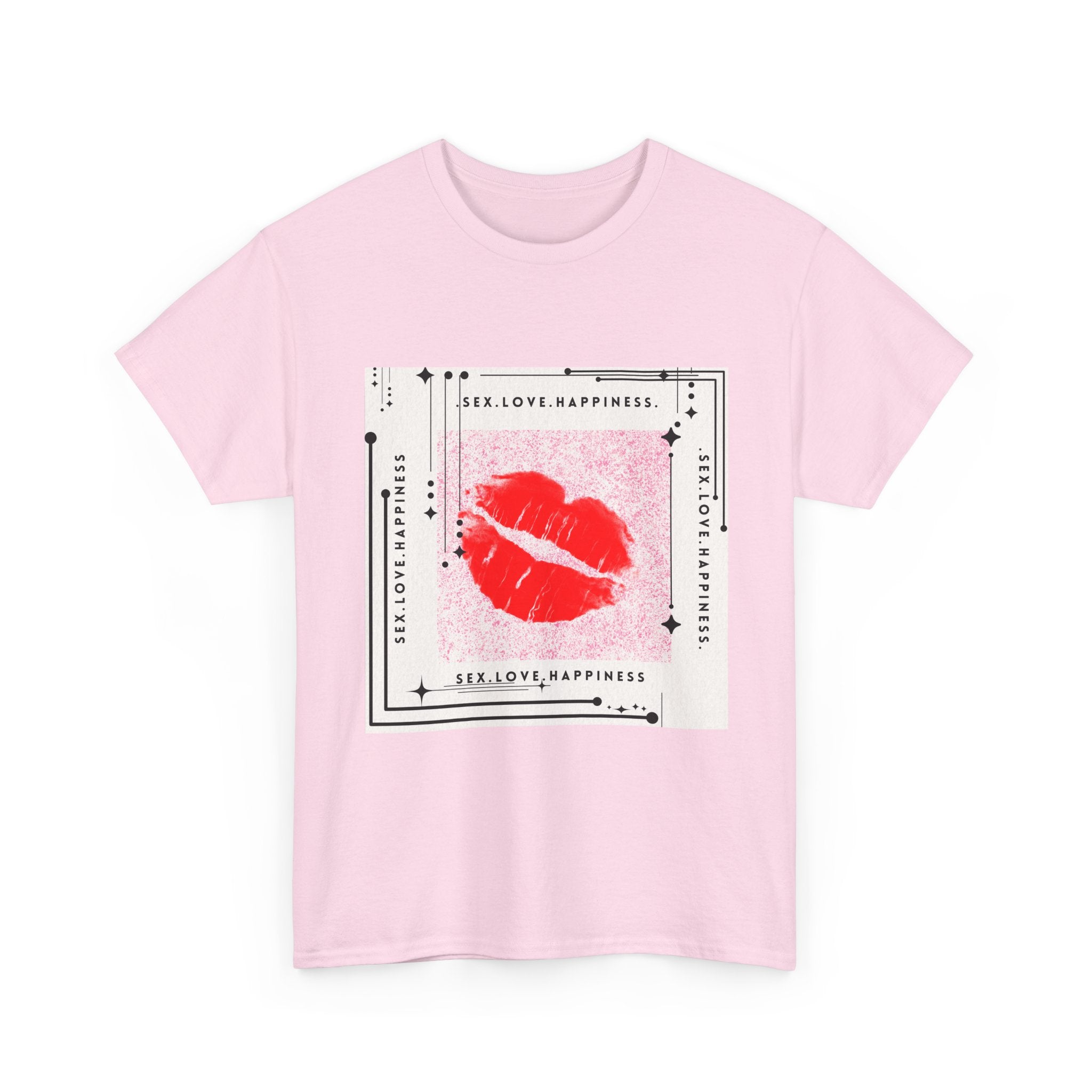 Kiss Lips Graphic Tee — Flirty Trendy Lip Print T-Shirt.