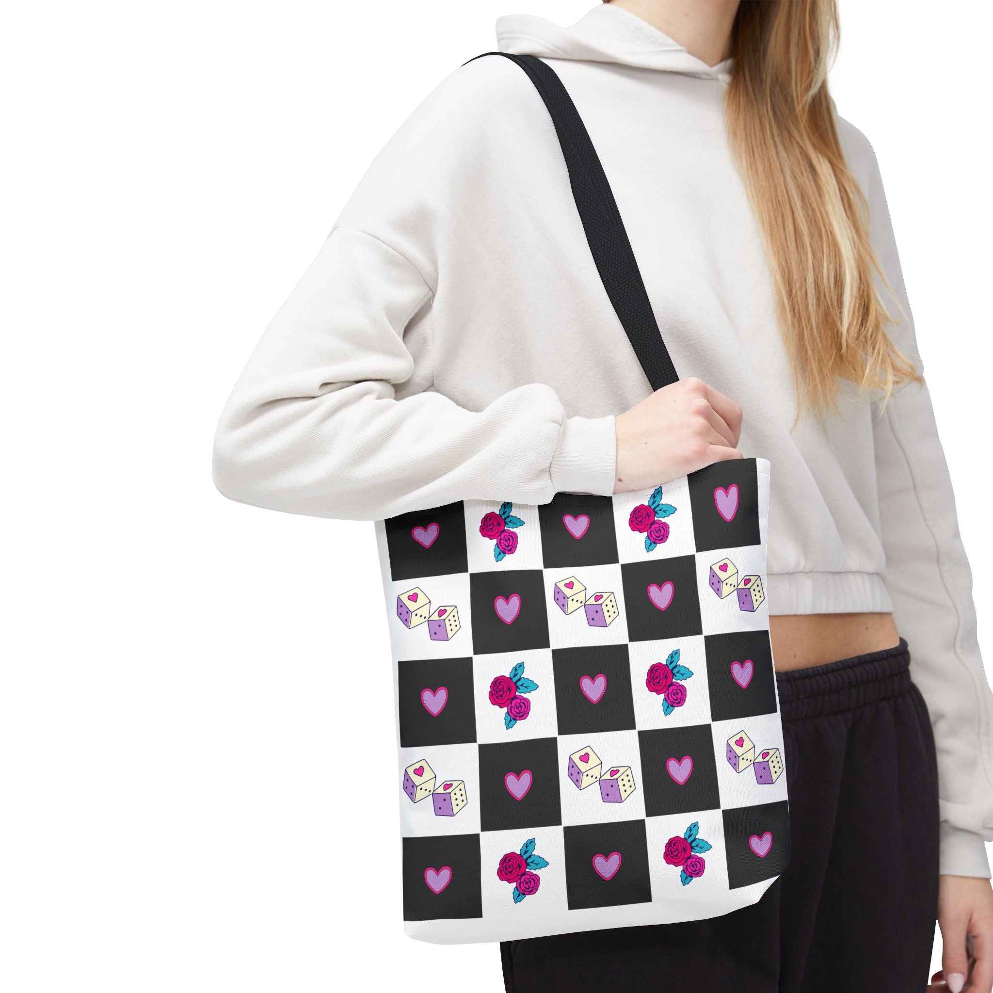Femme Punk Checkerboard Love Tote Bag
