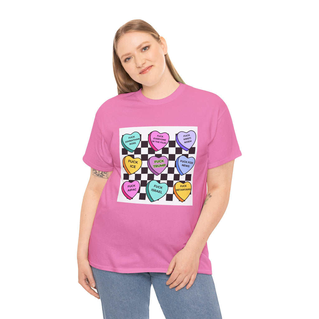 Political Conversation Hearts T-Shirt Social Justice Candy Heart Tee