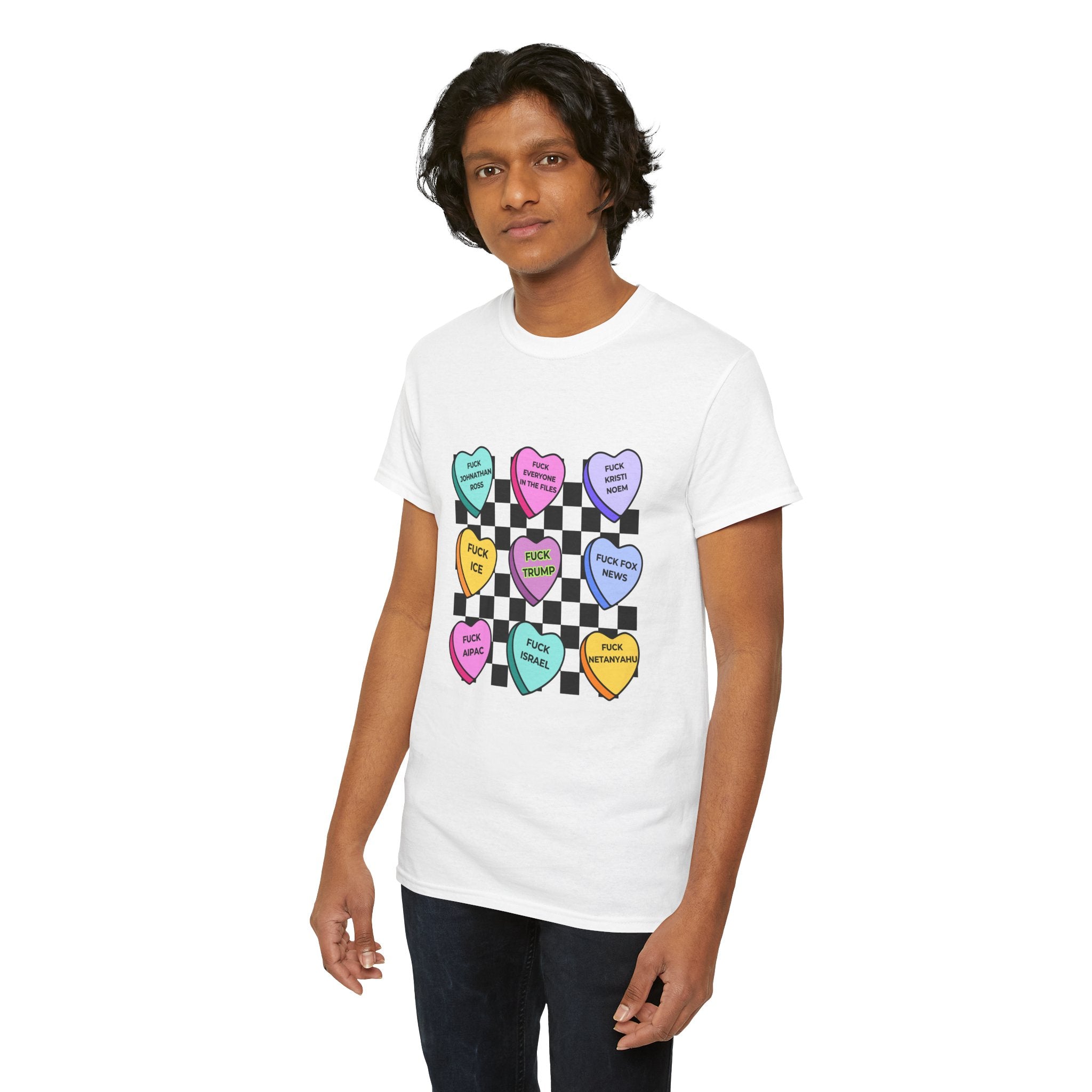 Political Conversation Hearts T-Shirt Social Justice Candy Heart Tee