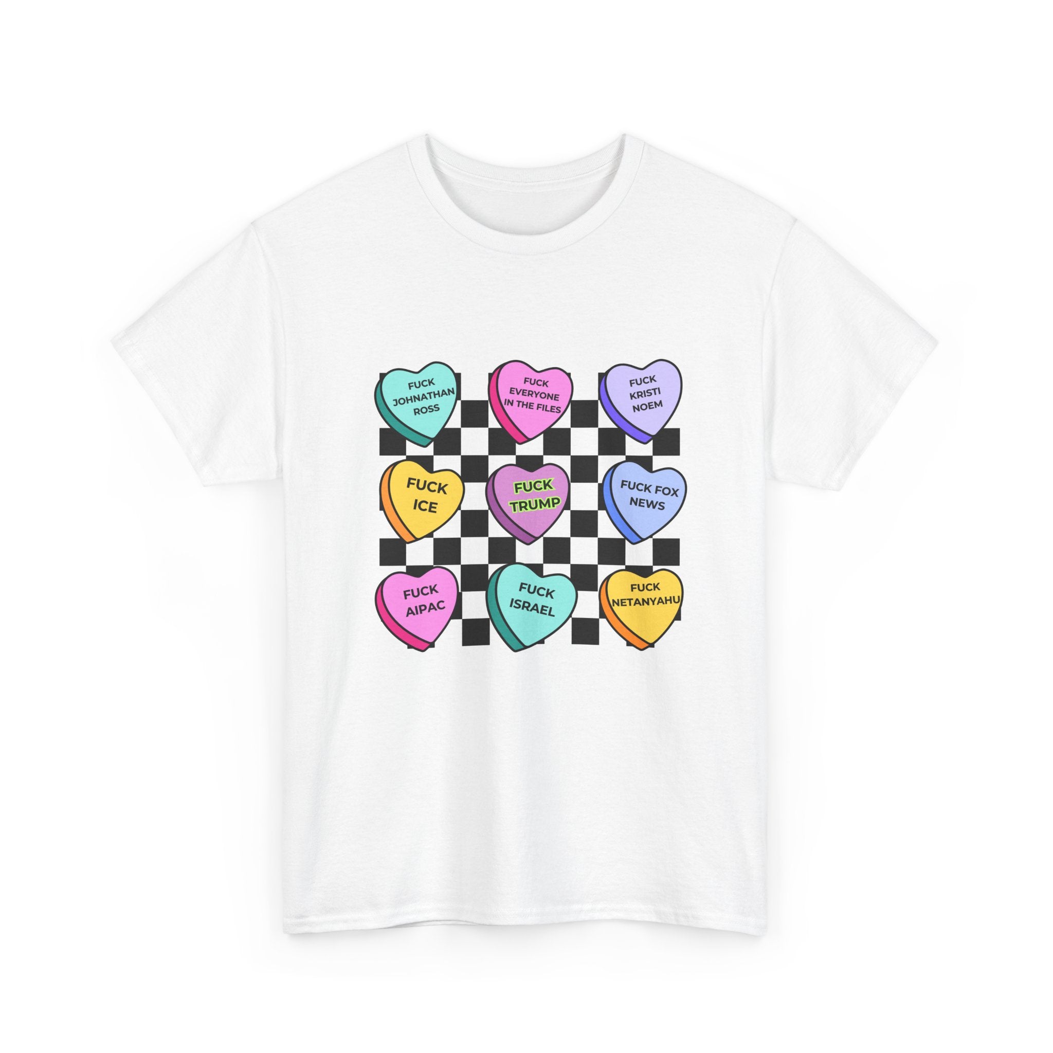 Political Conversation Hearts T-Shirt Social Justice Candy Heart Tee