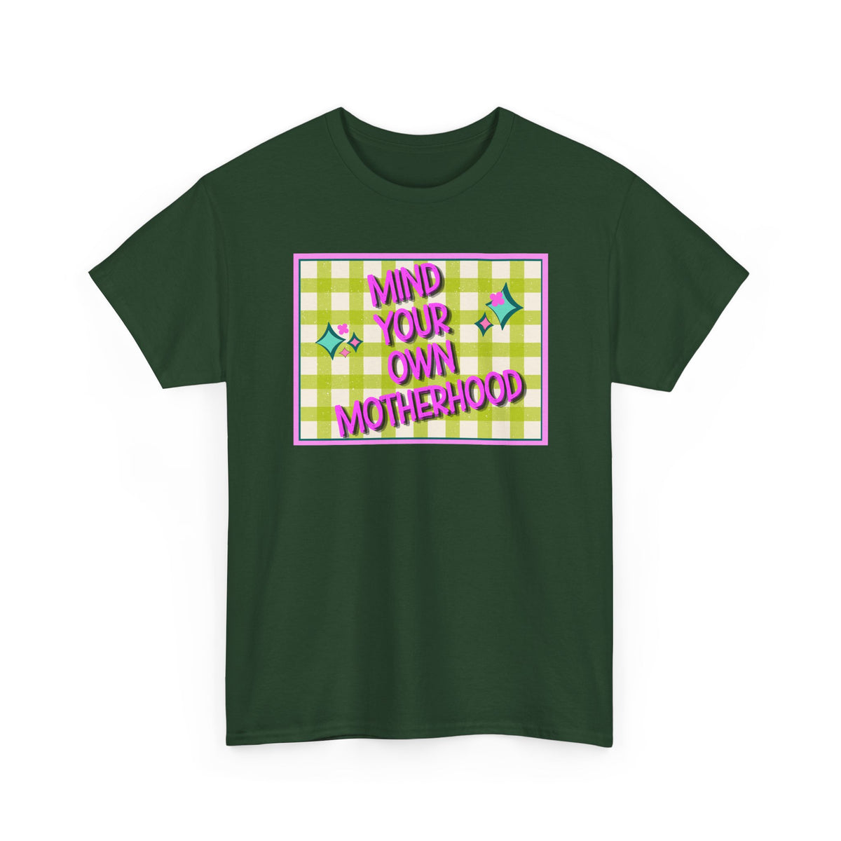 'Mind Your Own Motherhood' Feminist Retro Graphic Unisex Cotton T-Shirt