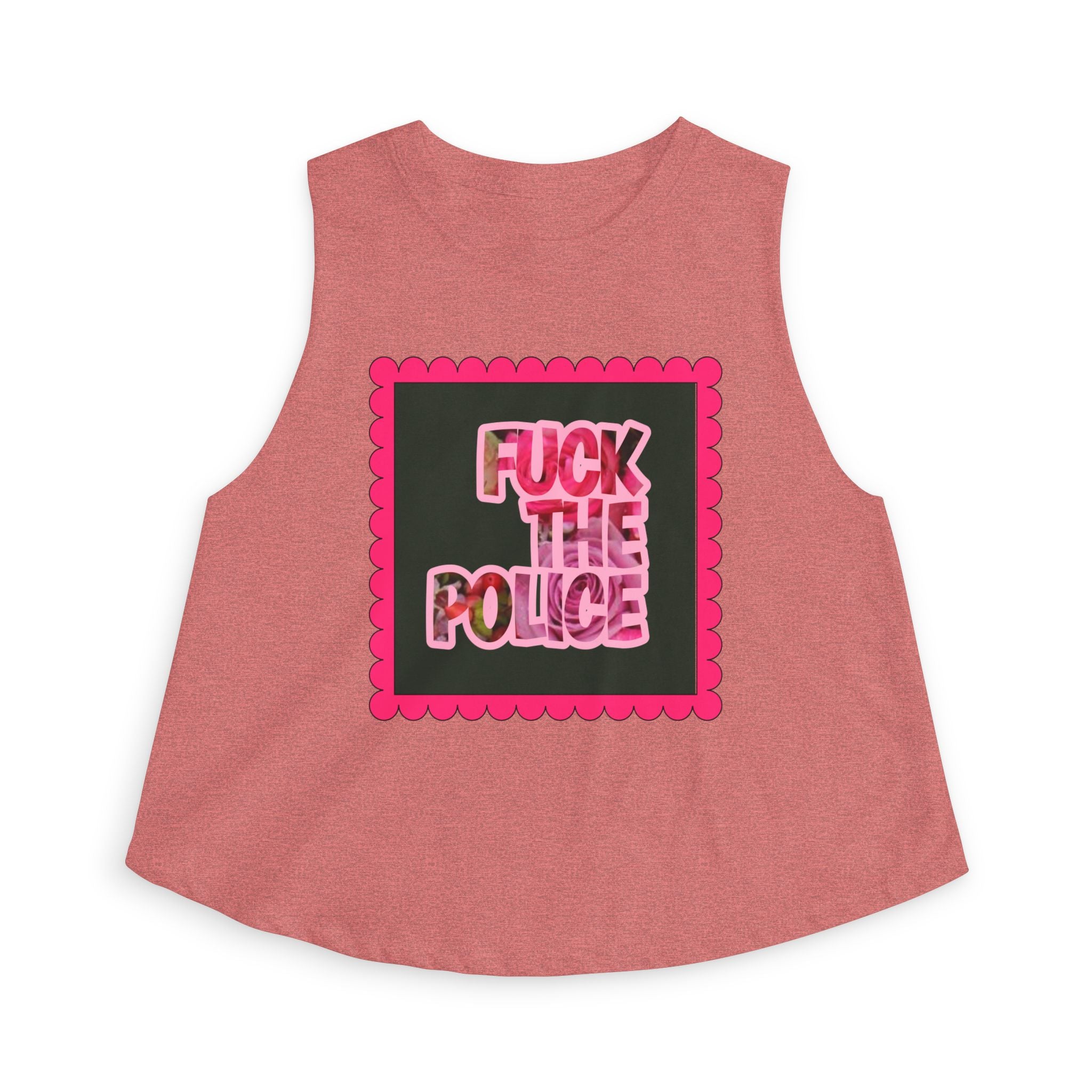 Crop Top — 'F*** the Police' Pink Graphic Protest Tank