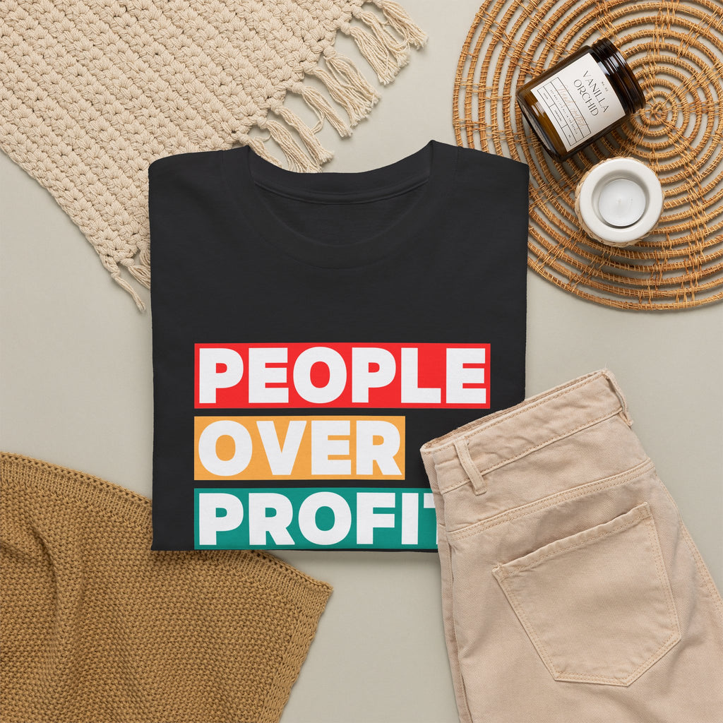 'People Over Profit'  Unisex Cotton T-Shirt