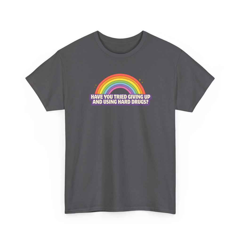 Emo Humor Retro Rainbow Unisex Cotton T-Shirt
