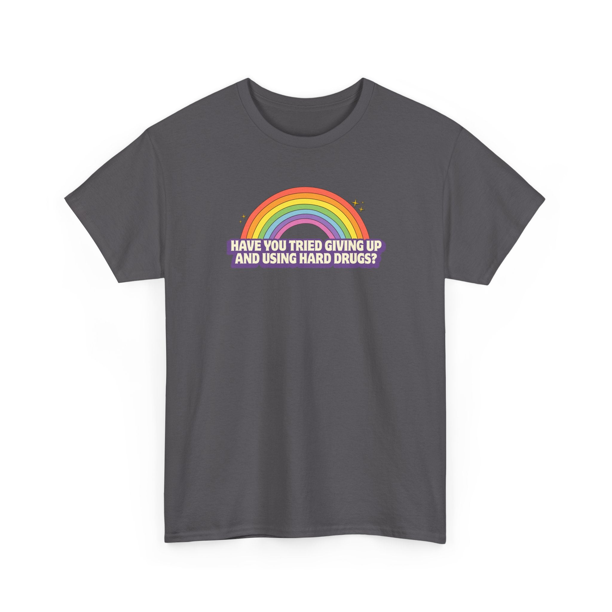 Emo Humor Retro Rainbow Unisex Cotton T-Shirt