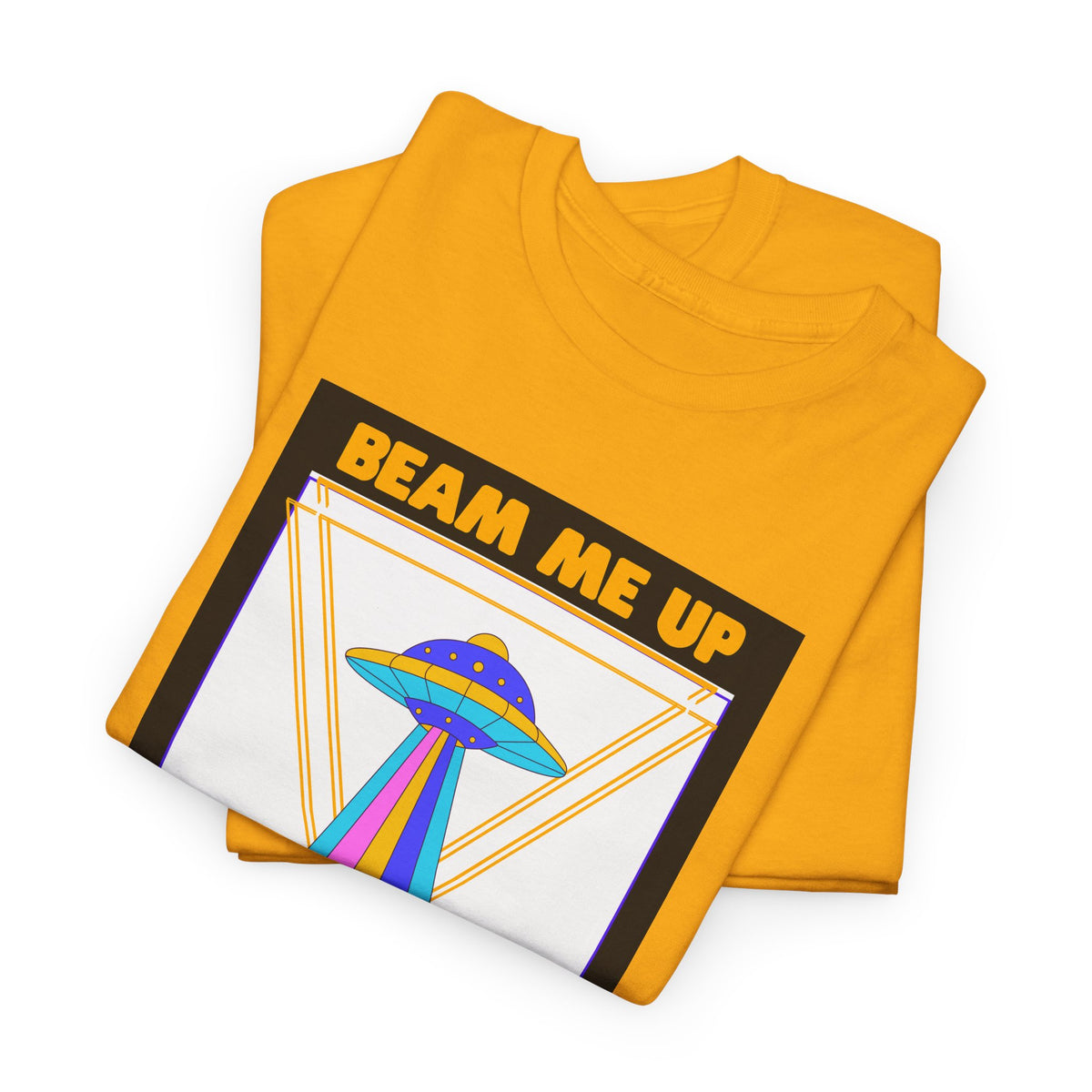 'Beam Me Up' Funny UFO Unisex Cotton T-Shirt