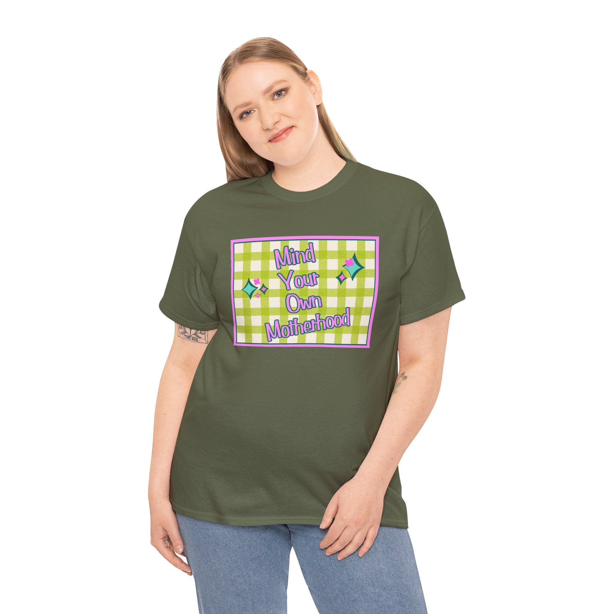 Mind Your Own Motherhood Tee — Feminist Retro Slogan T-Shirt