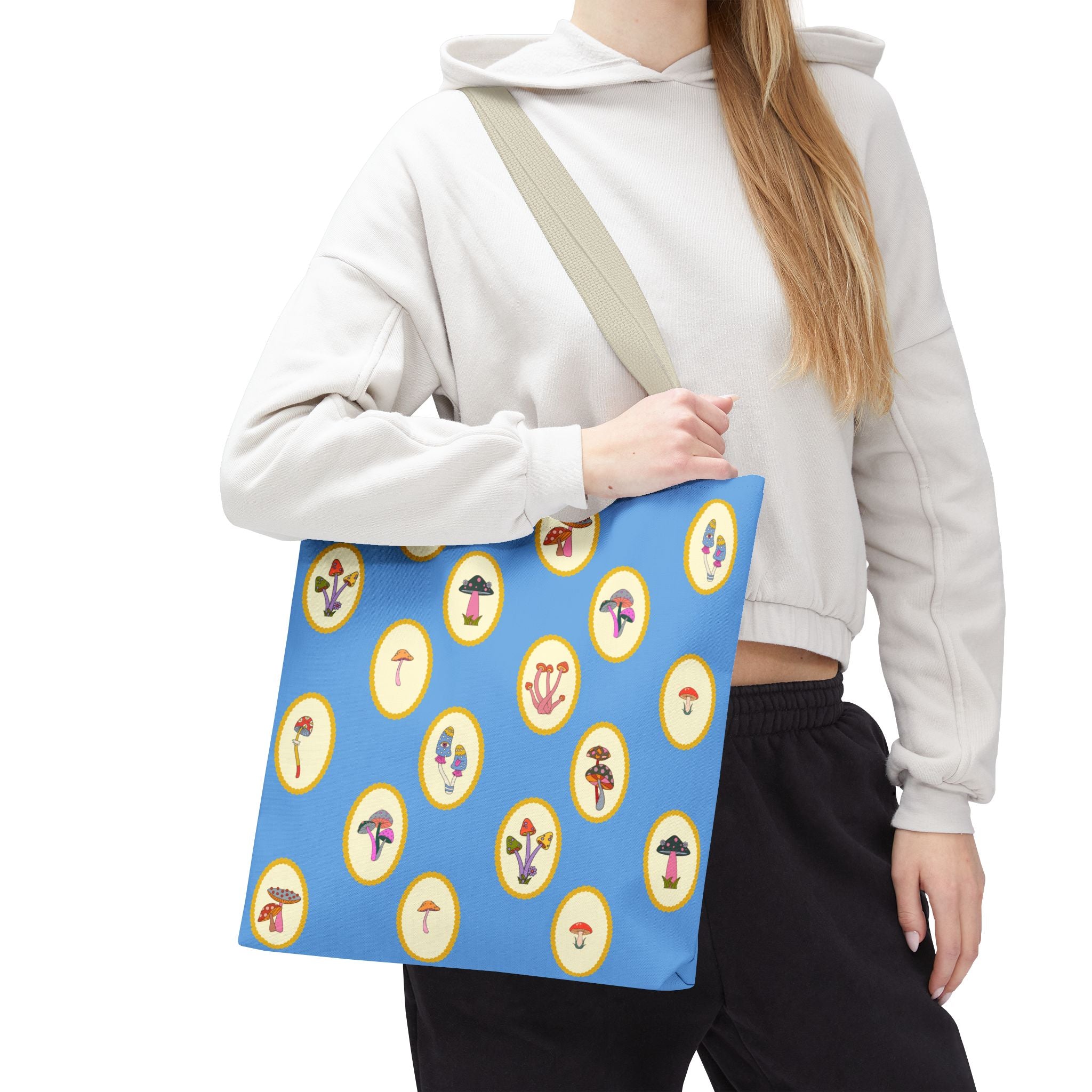 Princess Amanita Mushroom Vintage Scrapbook Tote Bag