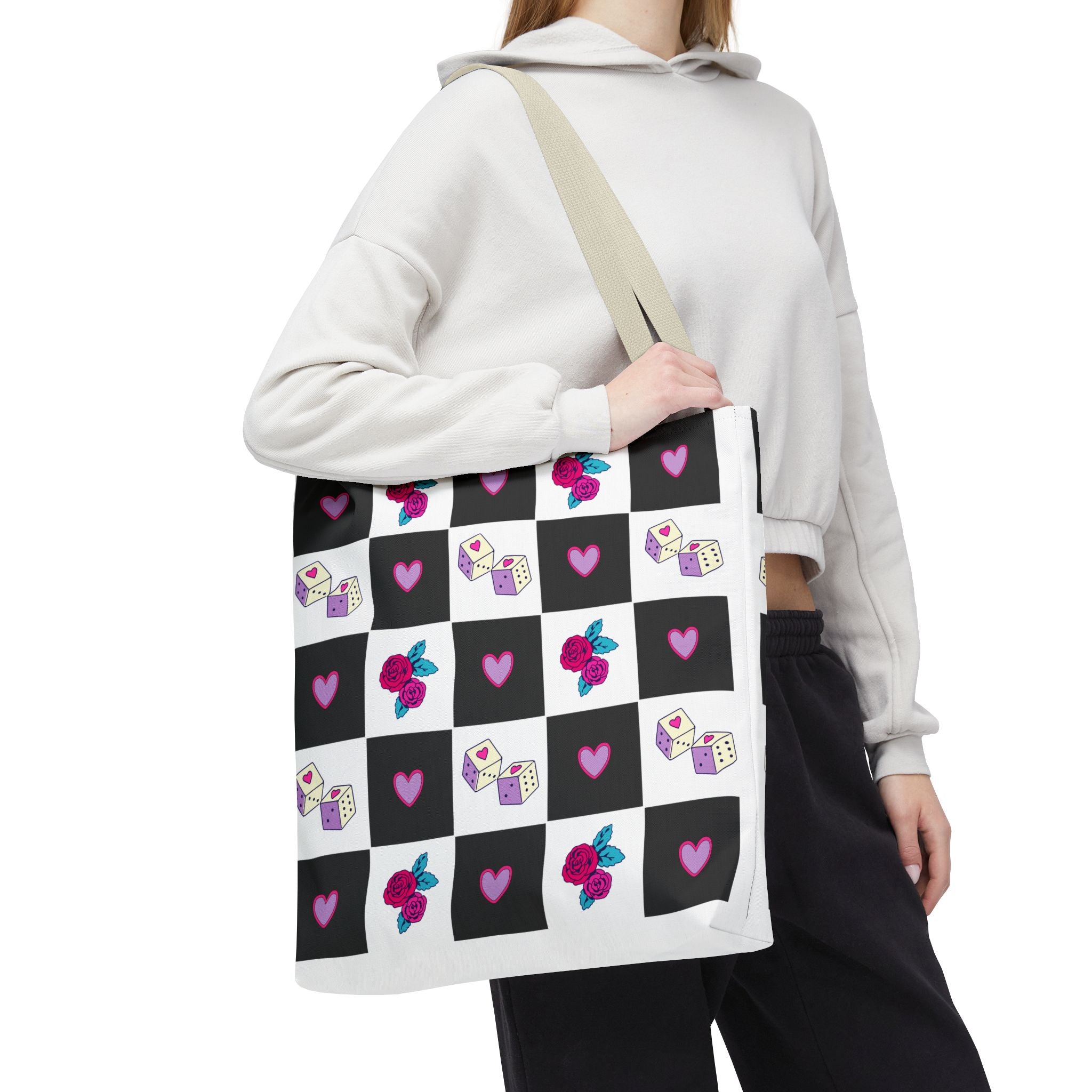 Femme Punk Checkerboard Love Tote Bag