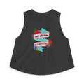 'Not All Men' Feminist Floral Tattoo Banner Crop Top Tee