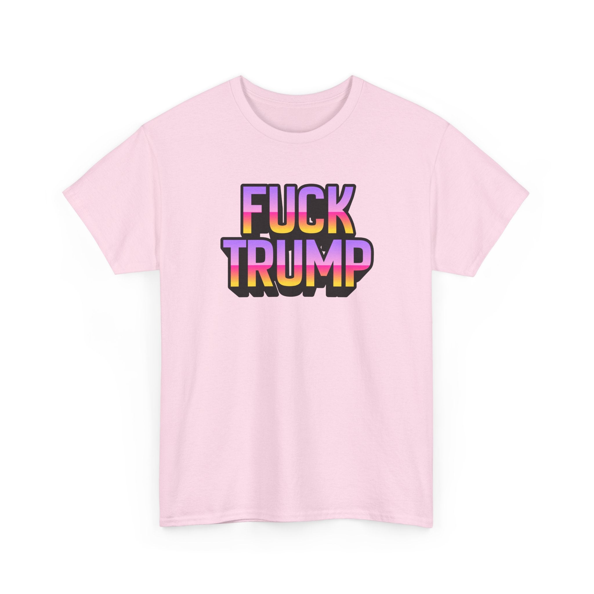'FUCK TRUMP' Rainbow Graphic Unisex Cotton T-Shirt