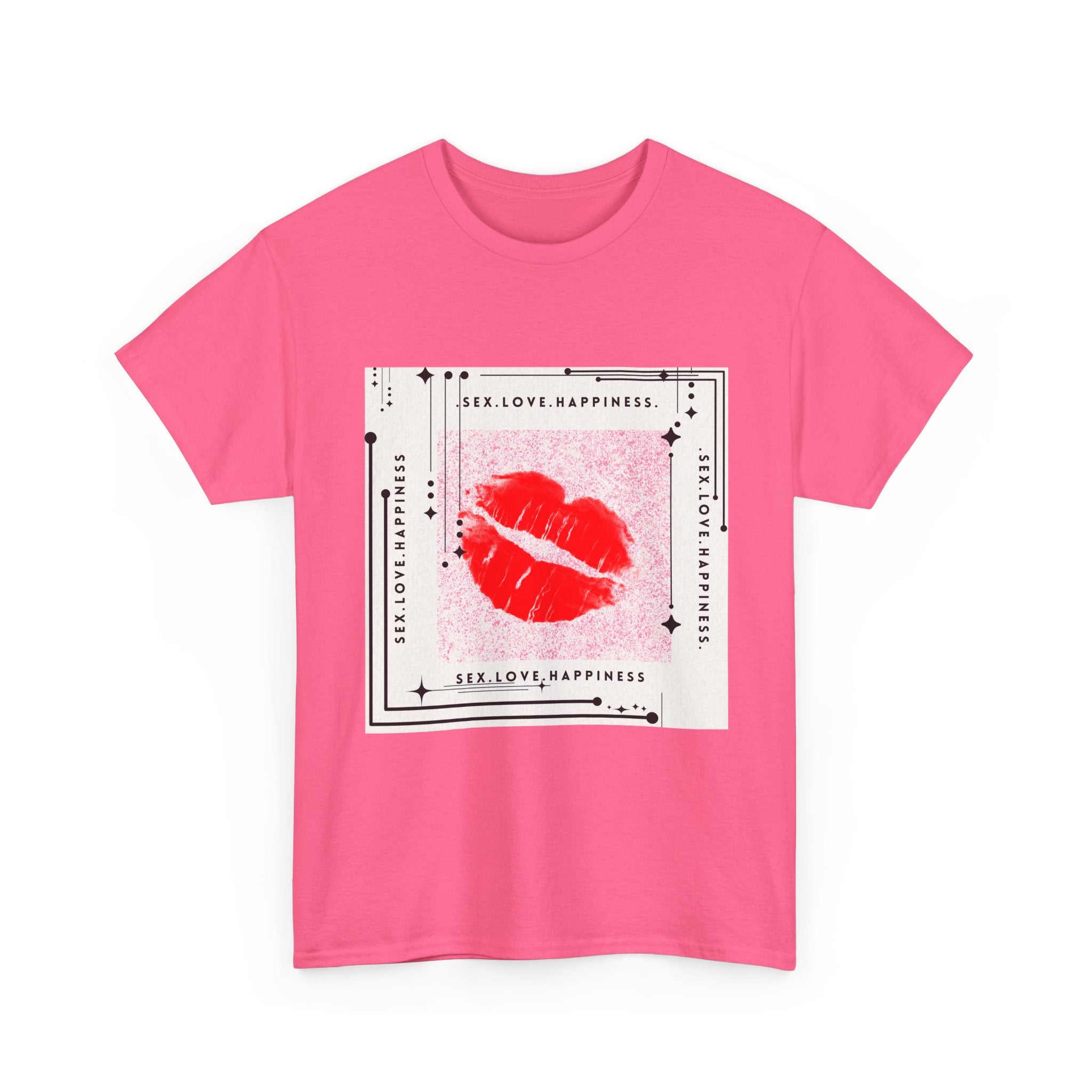 Kiss Lips Graphic Tee — Flirty Trendy Lip Print T-Shirt.