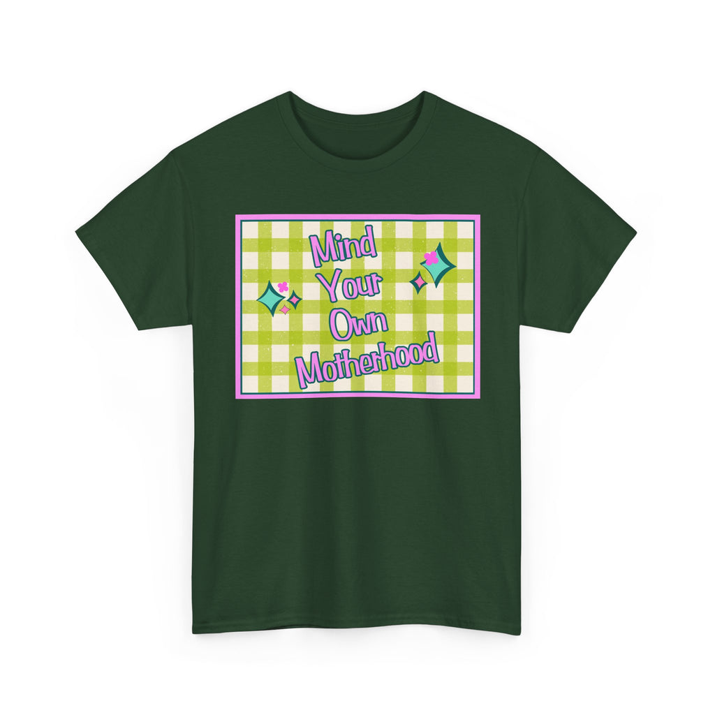 'Mind Your Own Motherhood' Feminist Retro Graphic Unisex Cotton T-Shirt