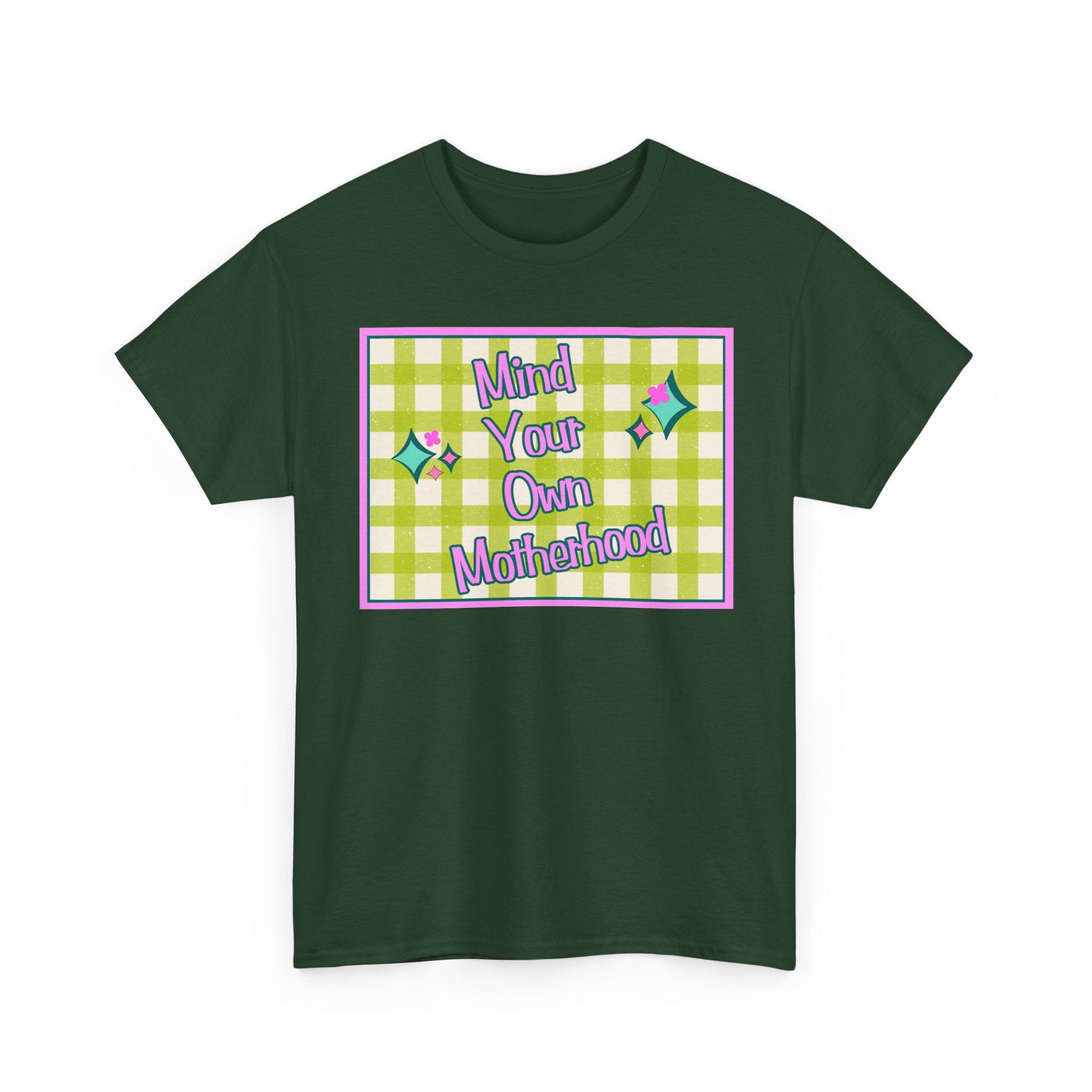 'Mind Your Own Motherhood' Feminist Retro Graphic Unisex Cotton T-Shirt