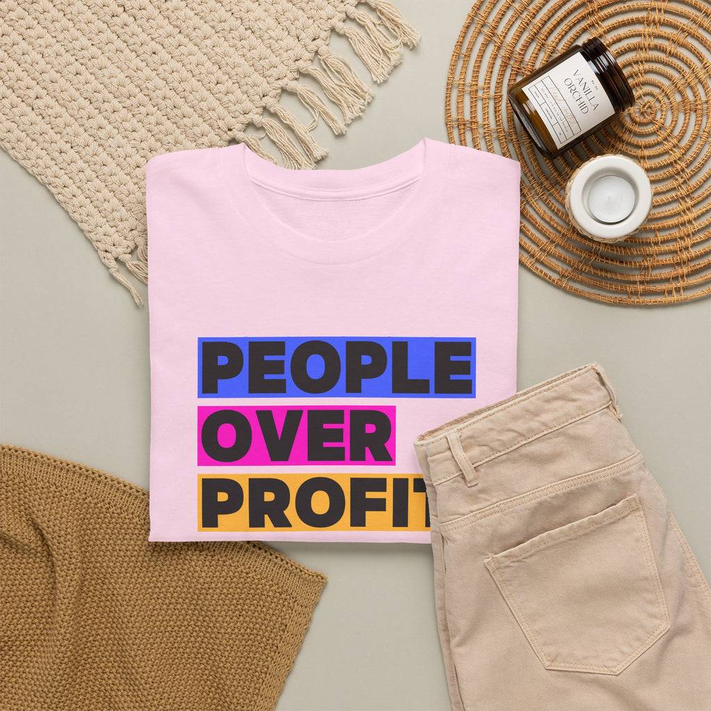 'People Over Profit'  Unisex Cotton T-Shirt