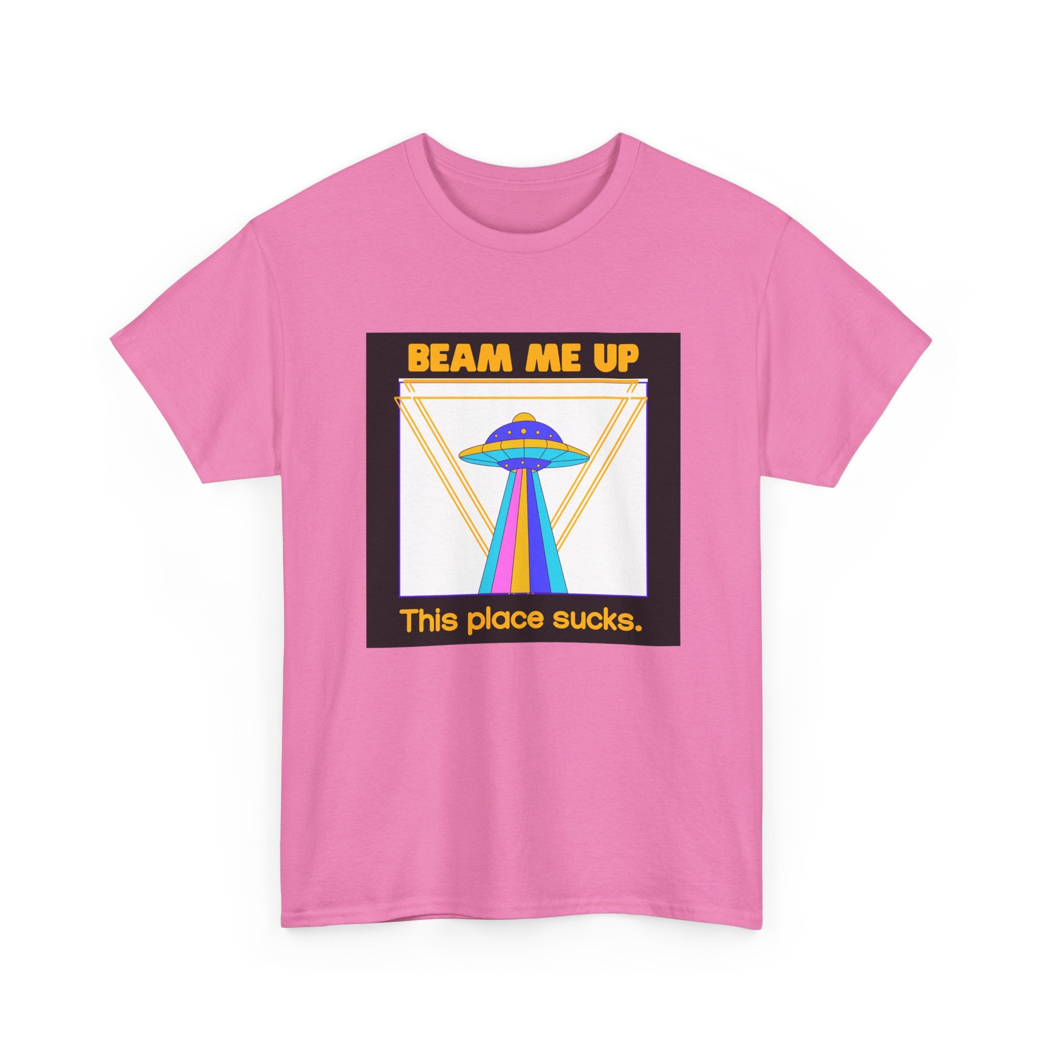 'Beam Me Up' Funny UFO Unisex Cotton T-Shirt