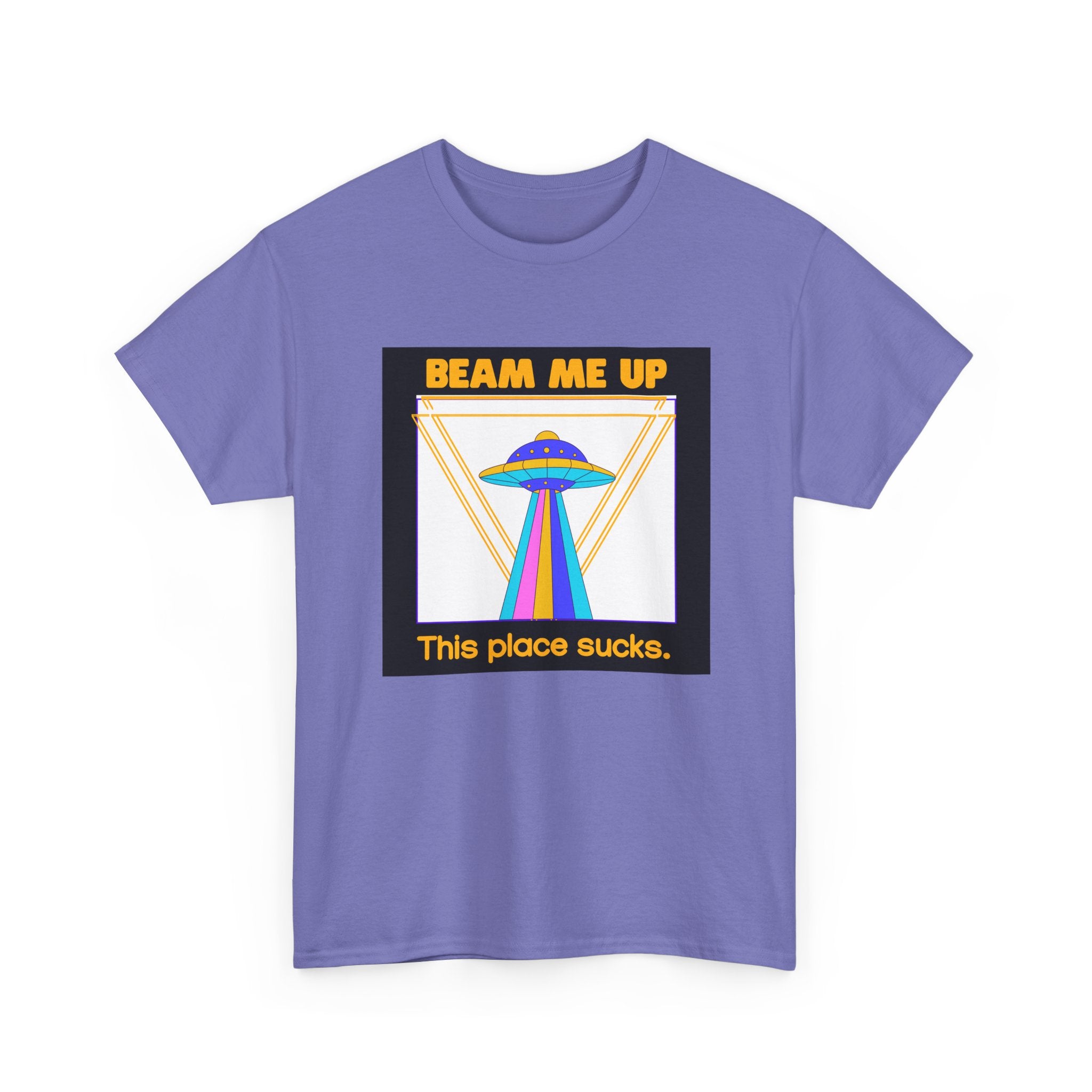 'Beam Me Up' Funny UFO Unisex Cotton T-Shirt