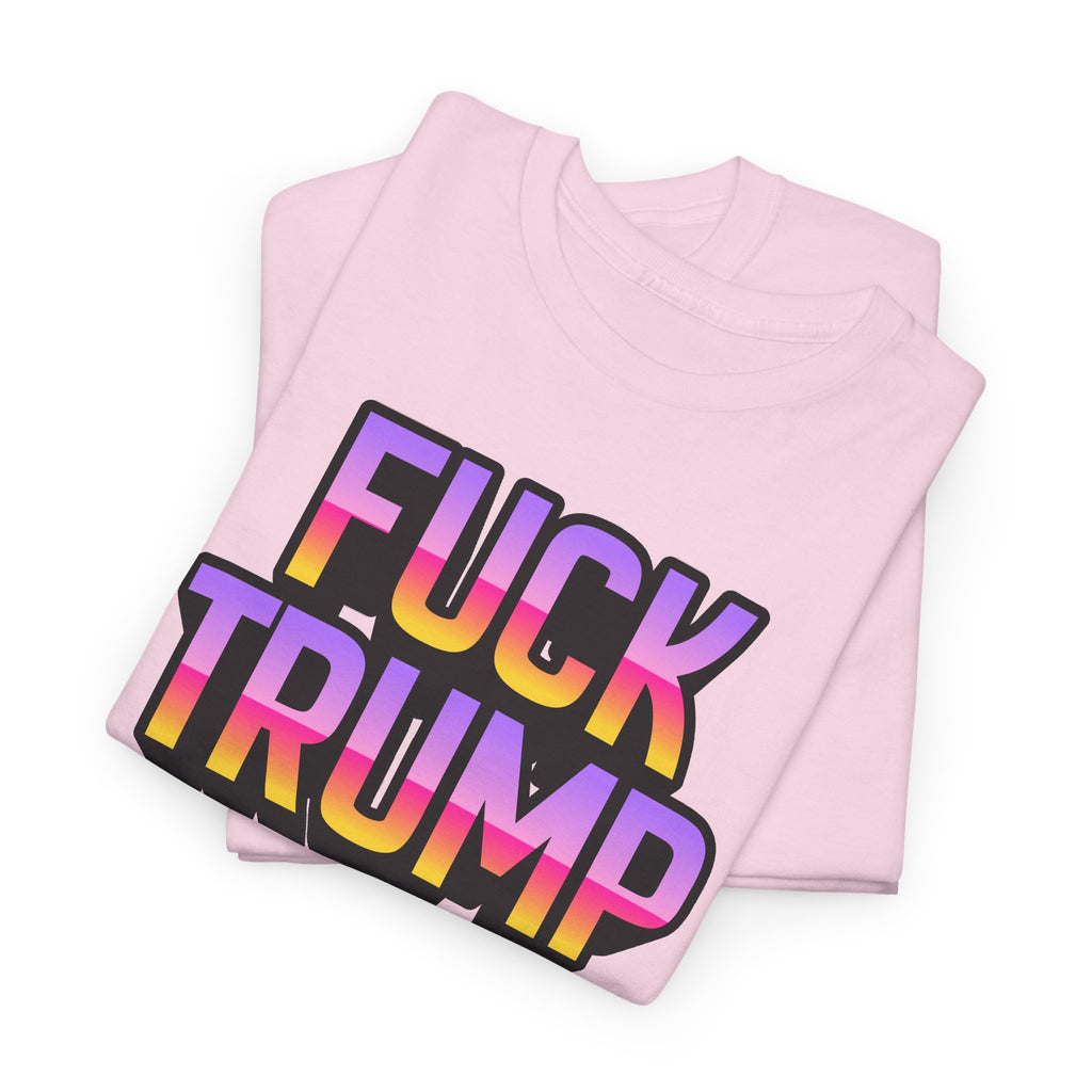 Anti TRUMP Rainbow Graphic Unisex Cotton T-Shirt