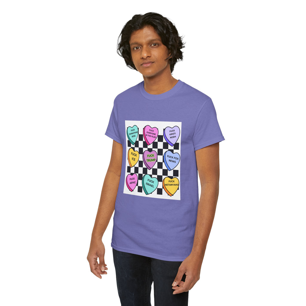 Political Conversation Hearts T-Shirt Social Justice Candy Heart Tee