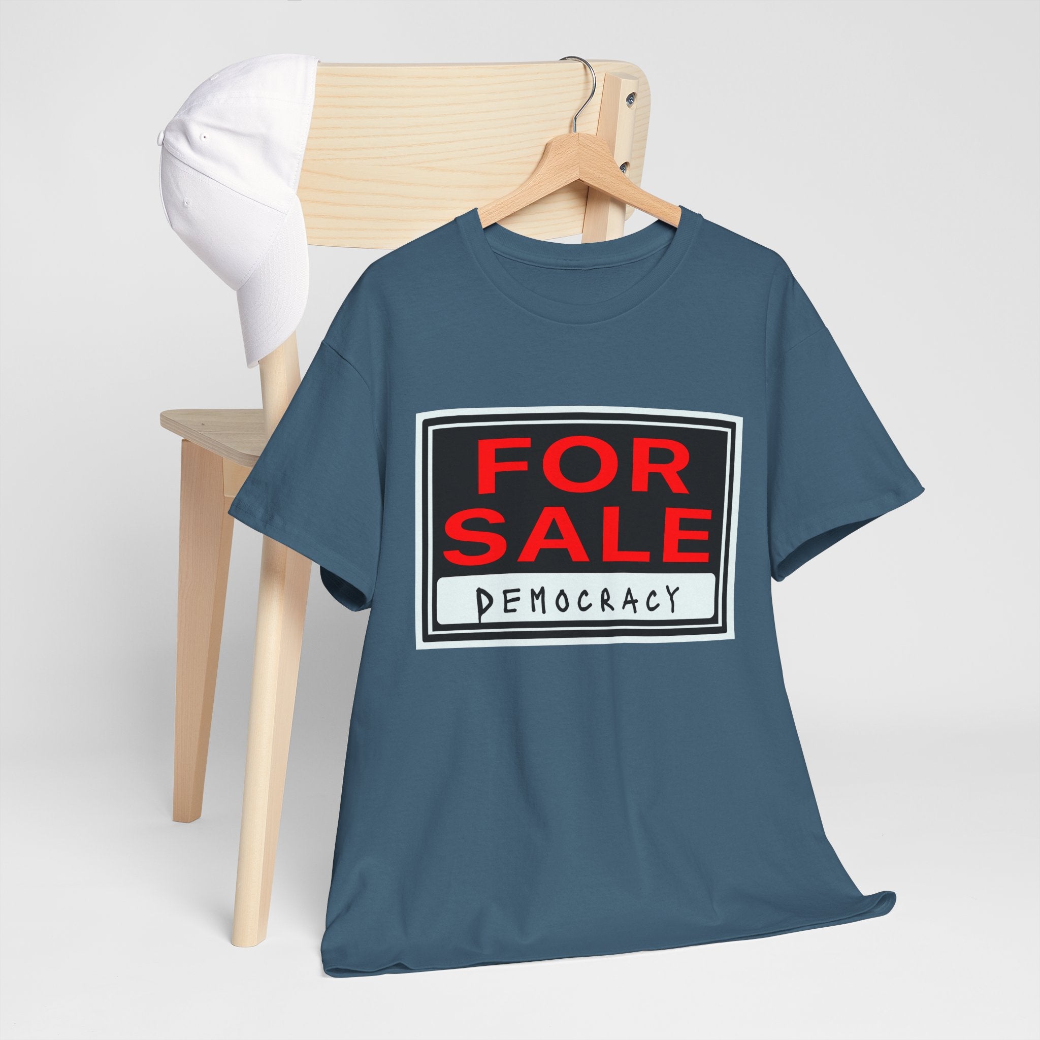Democracy For Sale Graphic Tee — Funny Political Statement T-Shirt