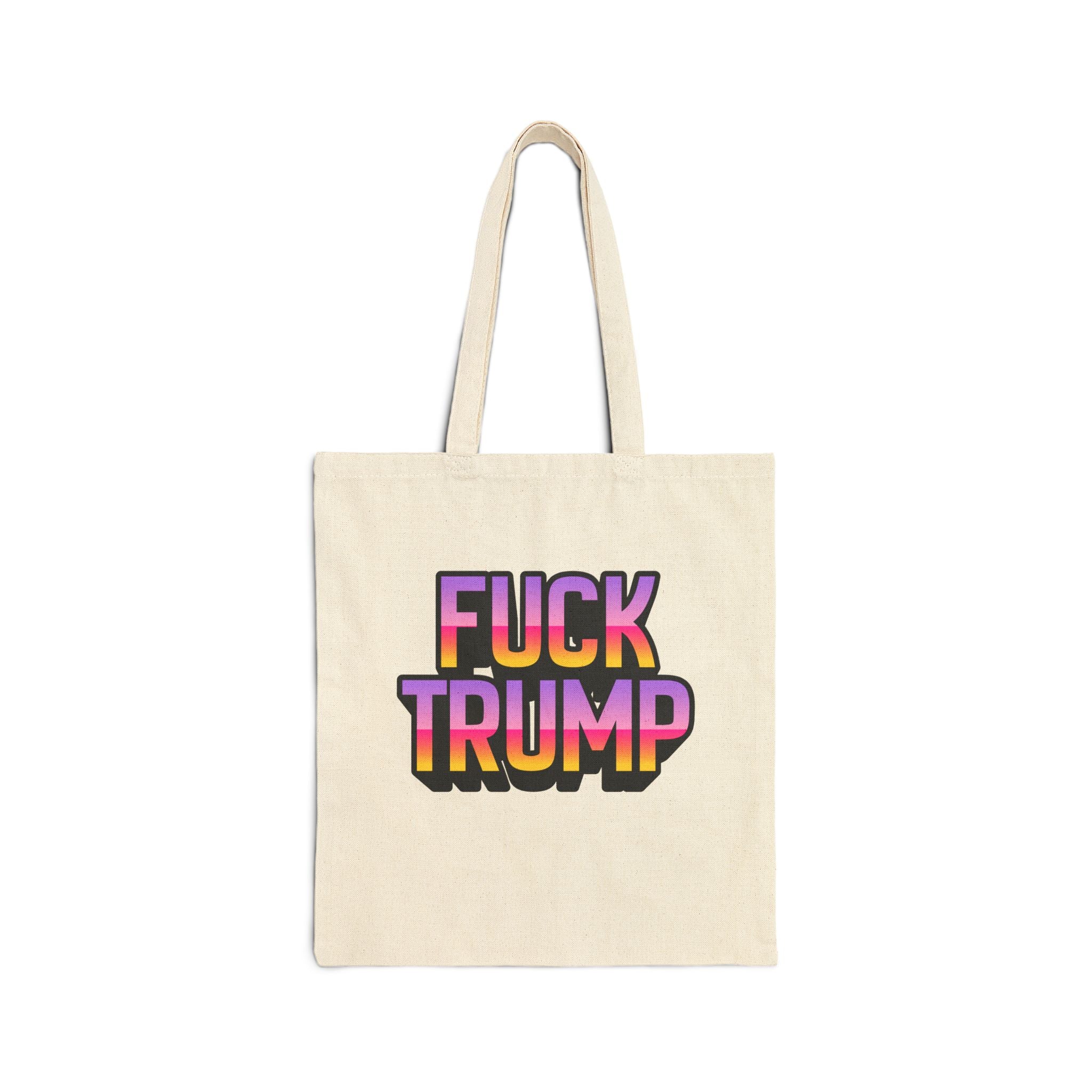 Anti TRUMP Graphic Canvas Tote Bag