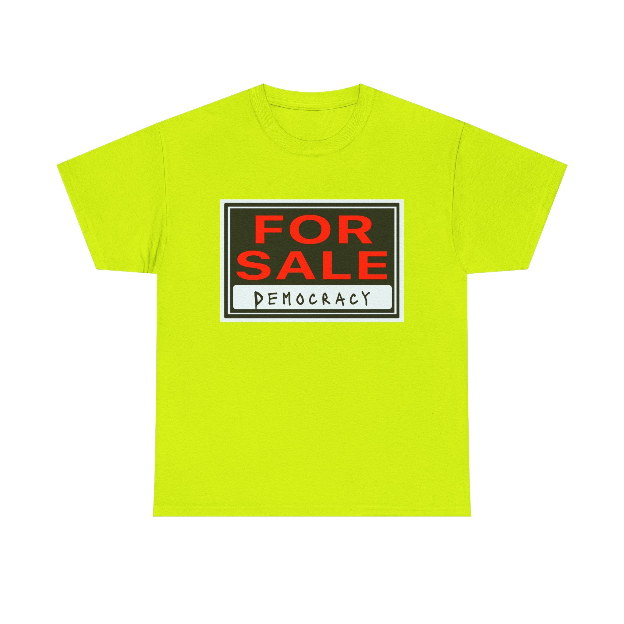 Democracy For Sale Graphic Tee — Funny Political Statement T-Shirt