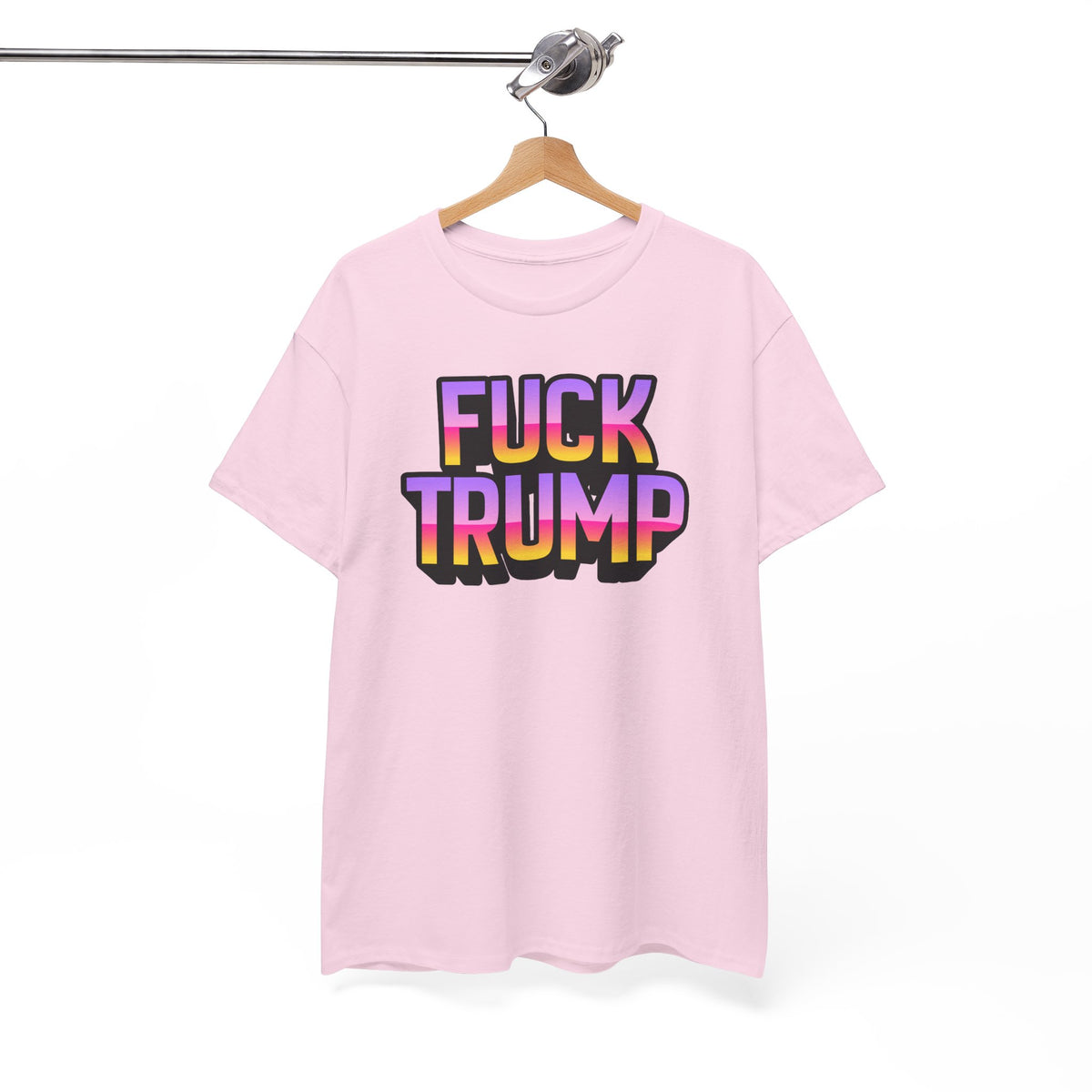 Anti TRUMP Rainbow Graphic Unisex Cotton T-Shirt