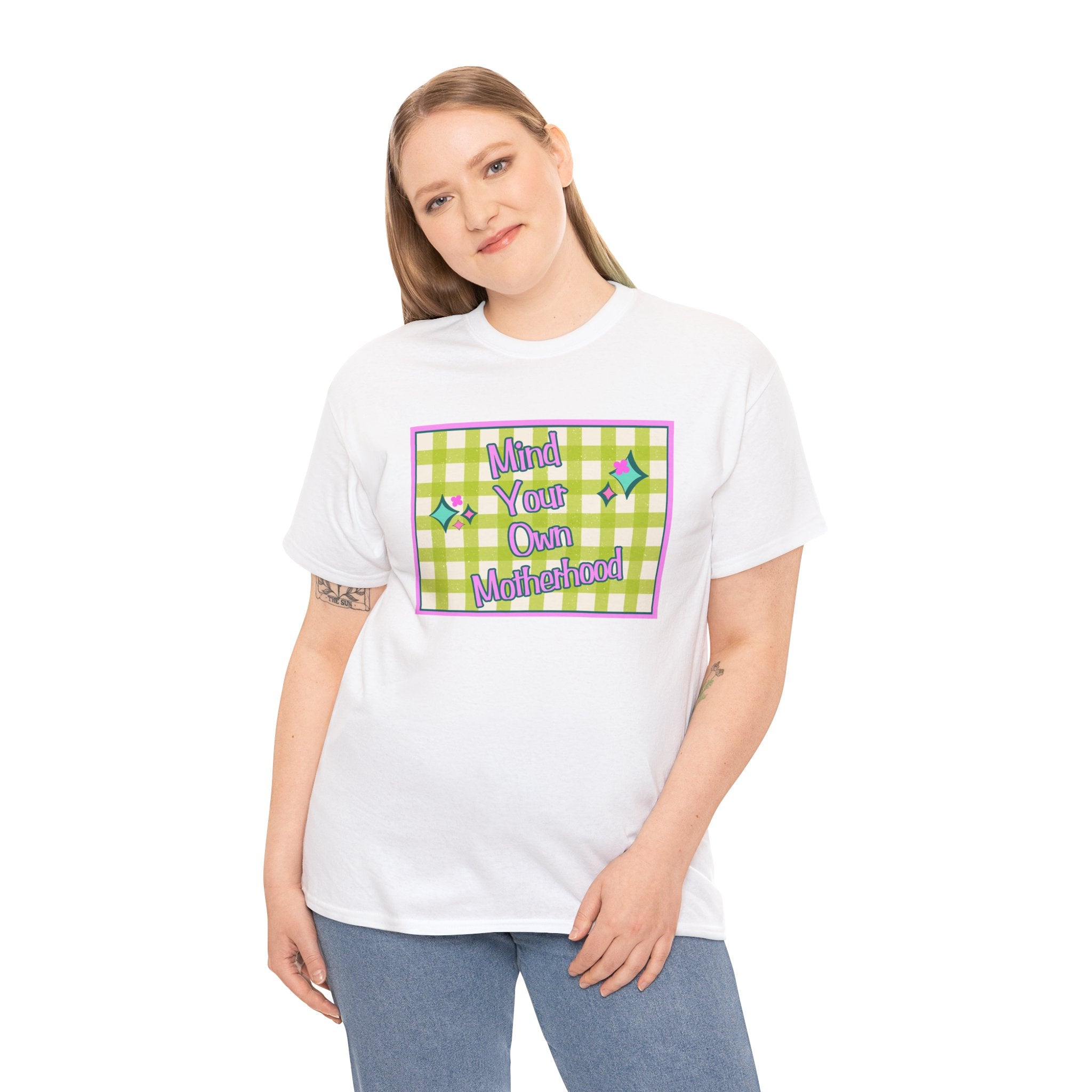 Mind Your Own Motherhood Tee — Feminist Retro Slogan T-Shirt