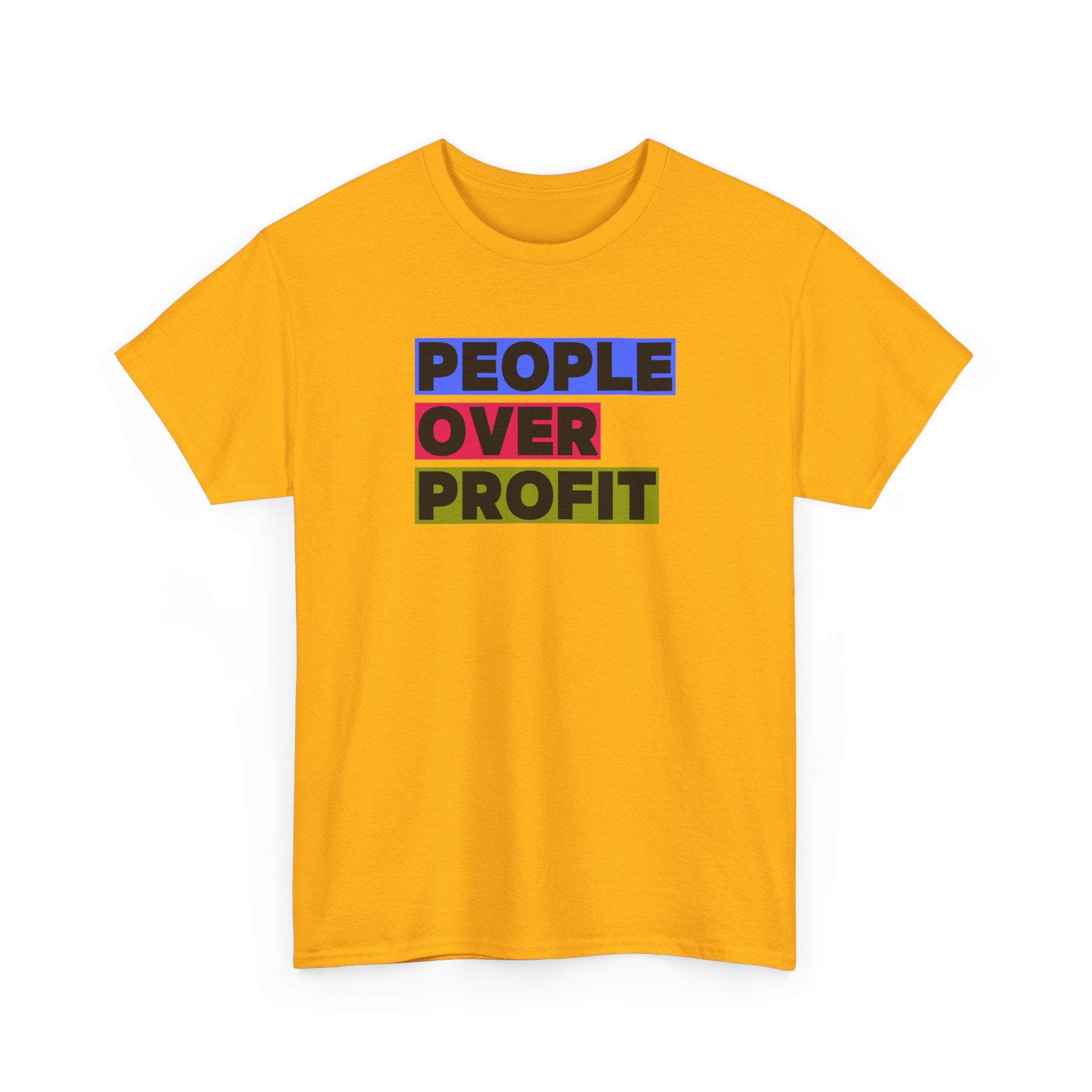 'People Over Profit' Graphic Unisex Cotton T-Shirt