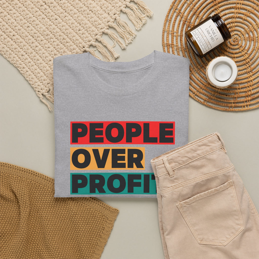 'People Over Profit'  Unisex Cotton T-Shirt