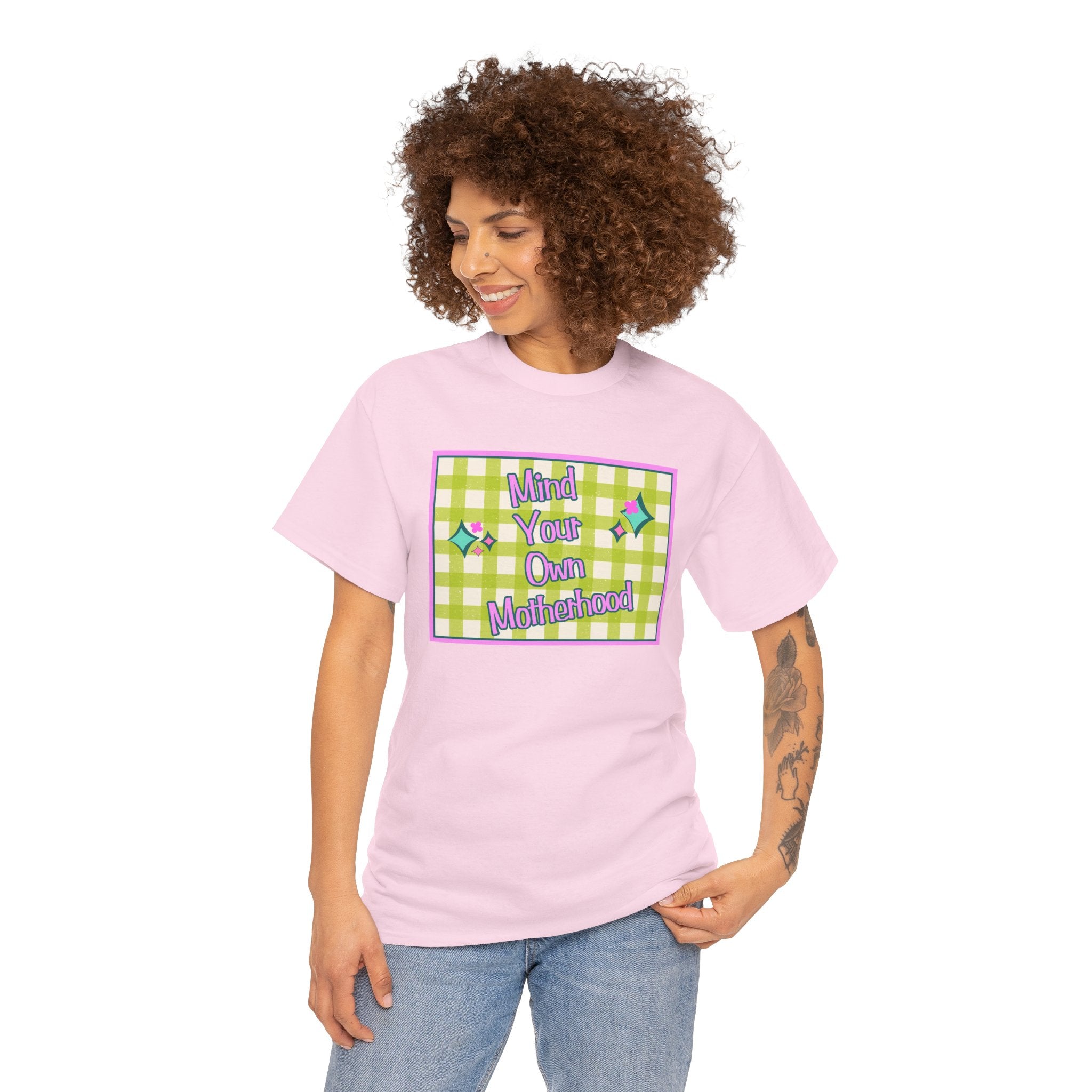 Mind Your Own Motherhood Tee — Feminist Retro Slogan T-Shirt