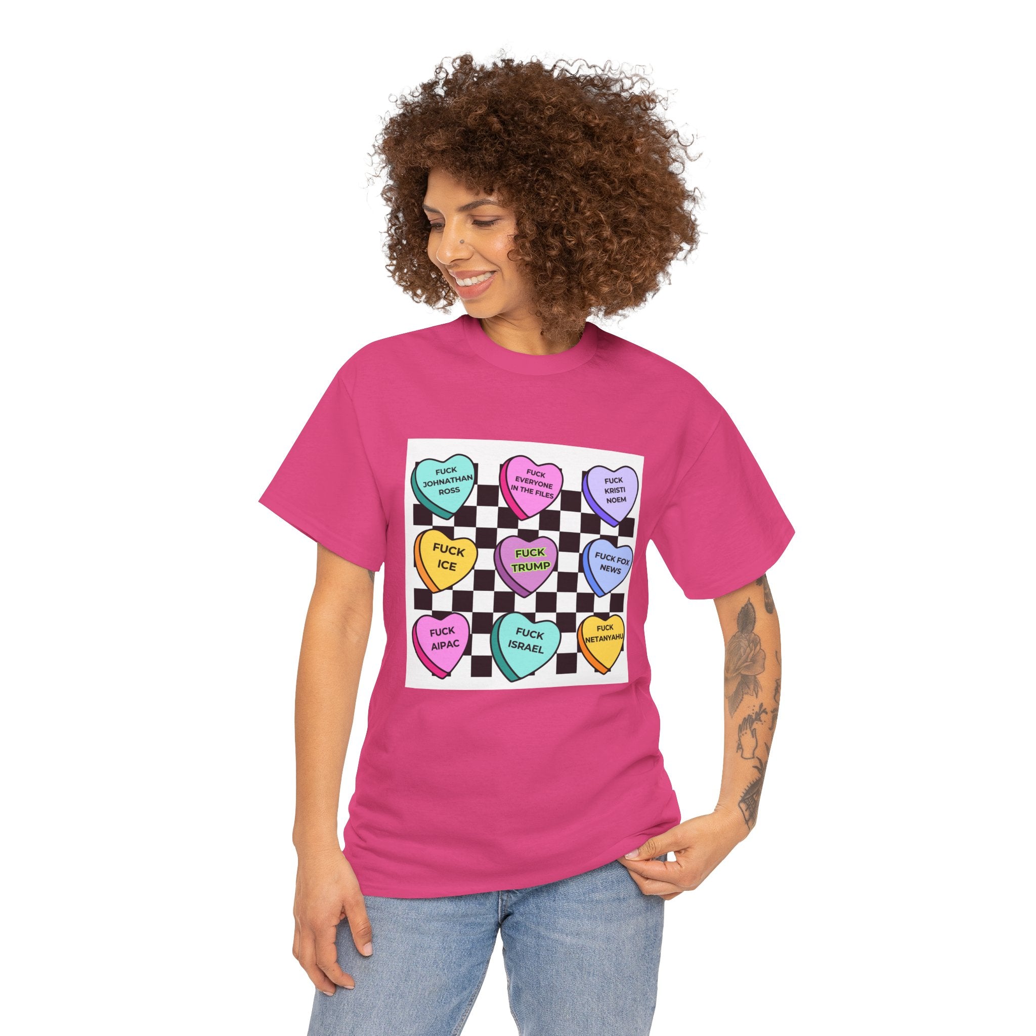 Political Conversation Hearts T-Shirt Social Justice Candy Heart Tee
