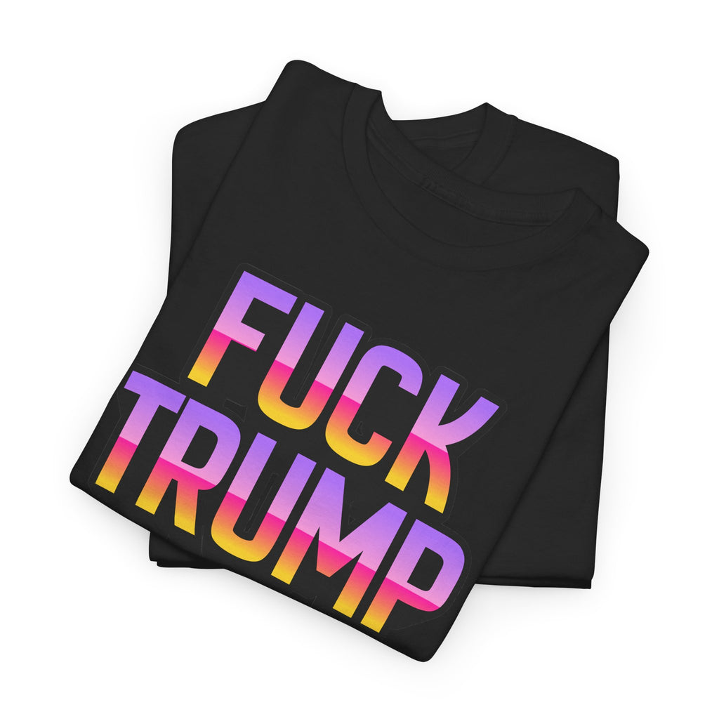 Anti TRUMP Rainbow Graphic Unisex Cotton T-Shirt