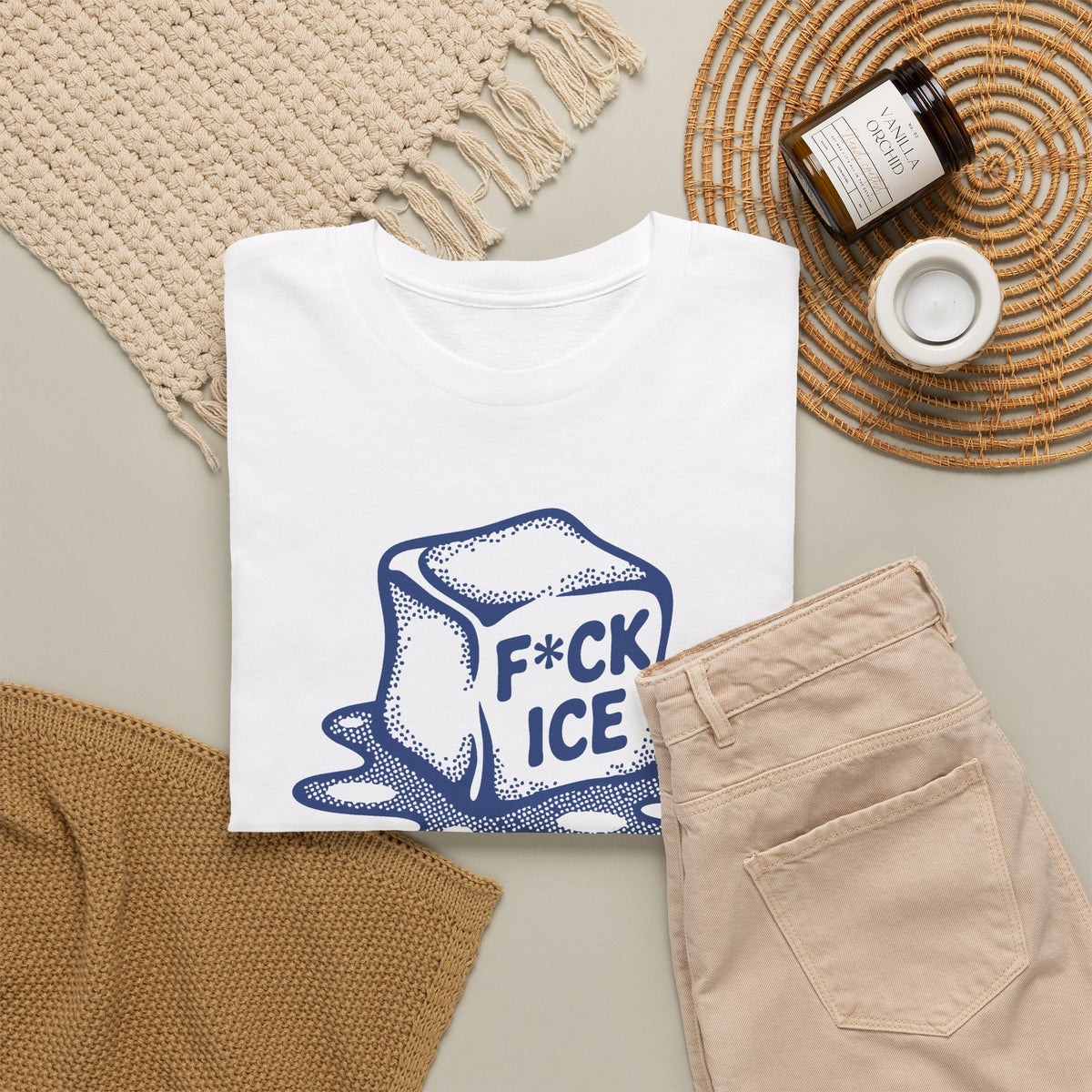 Anti ICE Political Protest Unisex Cotton T-Shirt