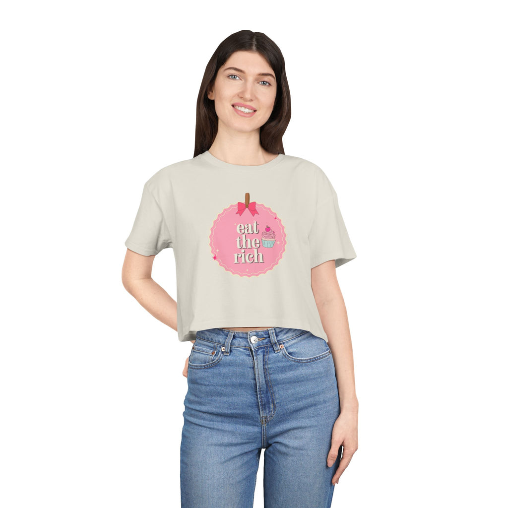 Eat the Rich - Coquette Cupcake Women's Crop Top Tee