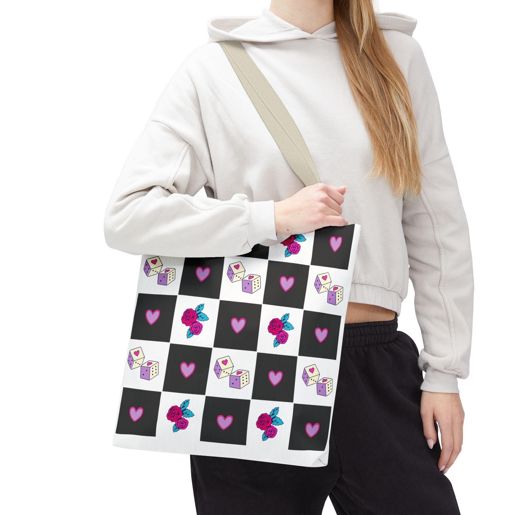 Femme Punk Checkerboard Love Tote Bag