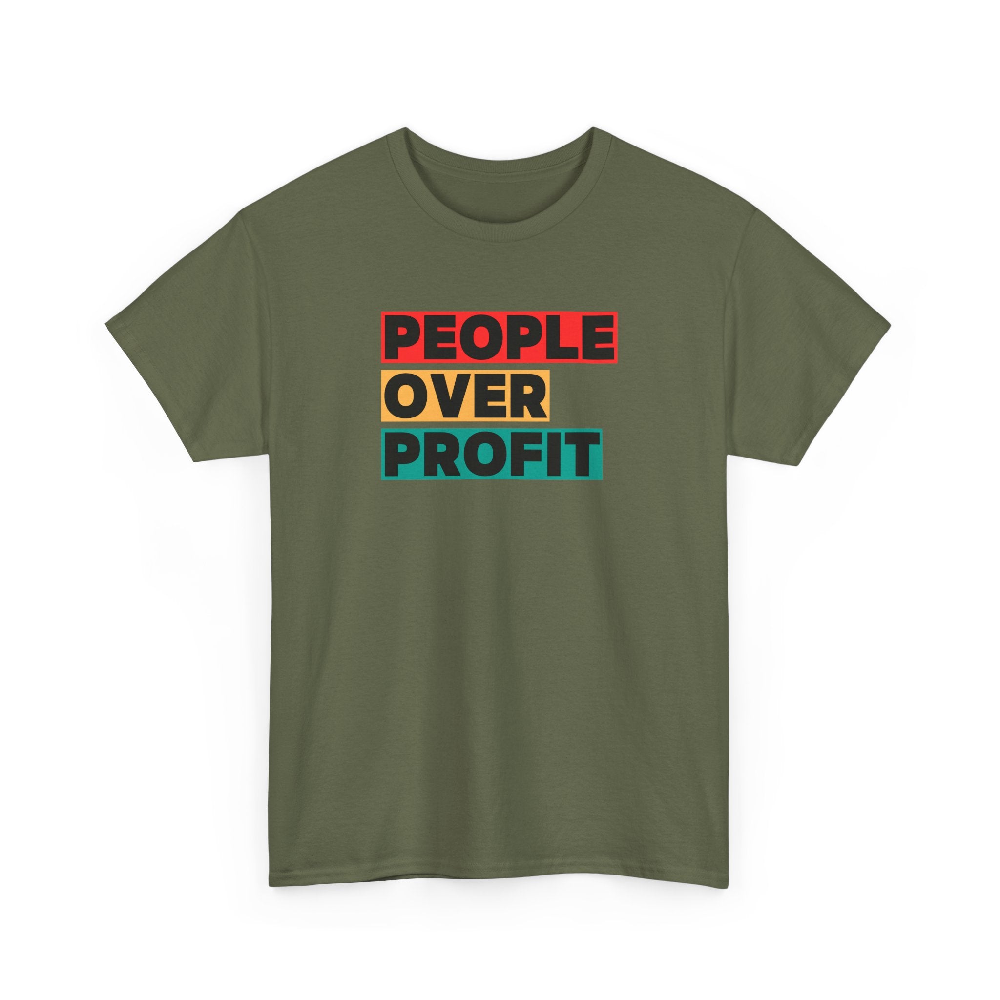 'People Over Profit' Graphic Unisex Cotton T-Shirt