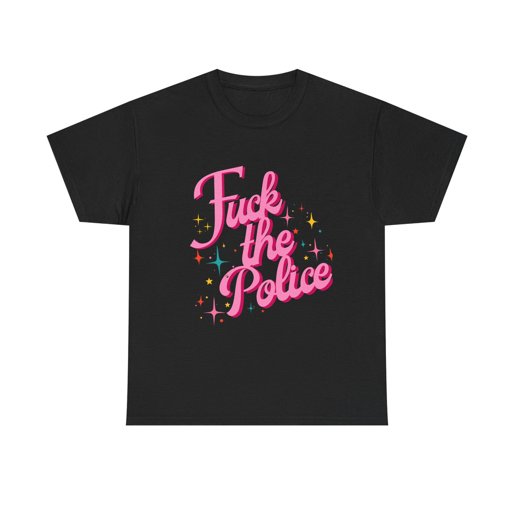 Fuck the Police Tee | Pink Retro MCM Script Protest Shirt