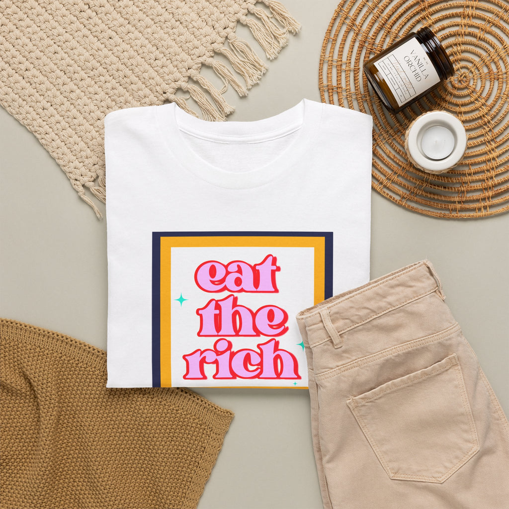 'Eat The Rich' Graphic Unisex Cotton T‑Shirt