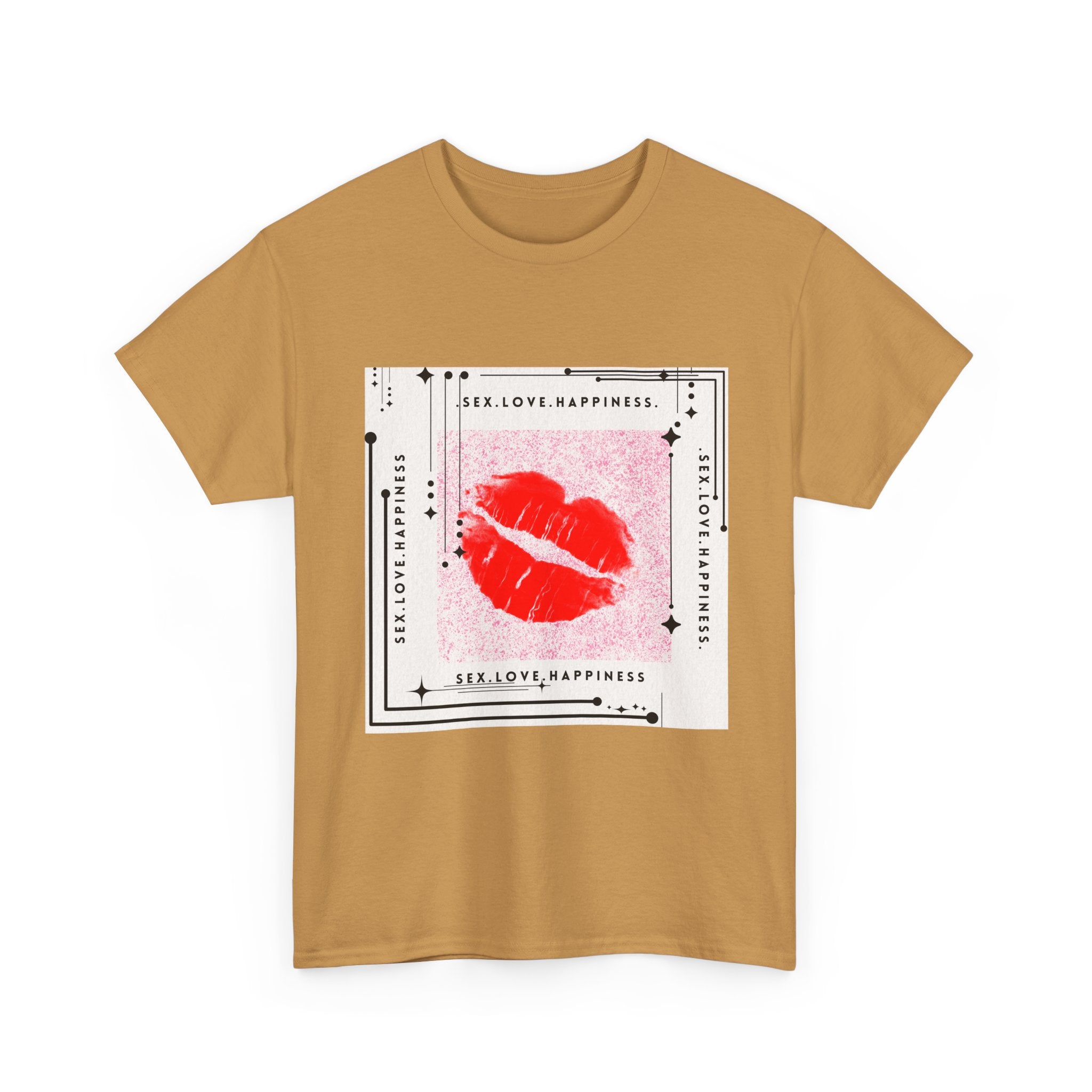 Kiss Lips Graphic Tee — Flirty Trendy Lip Print T-Shirt.