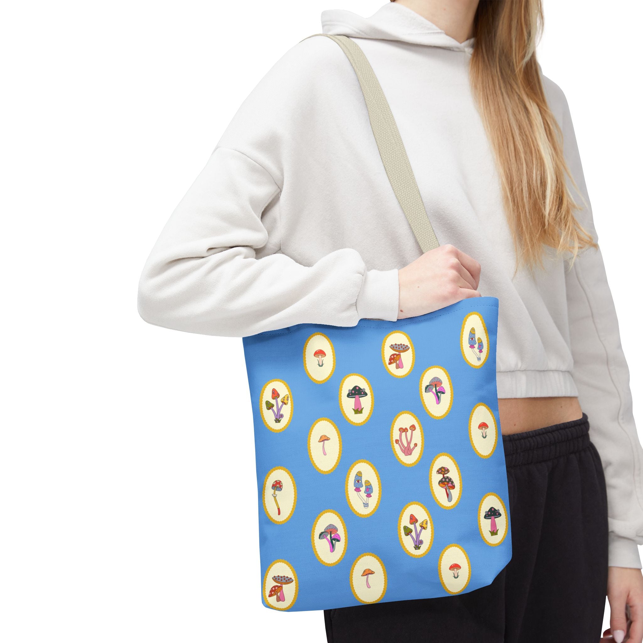 Princess Amanita Mushroom Vintage Scrapbook Tote Bag