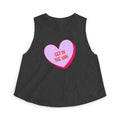 'Get in the Van' Pink Conversation Heart Women's Crop Top Tee