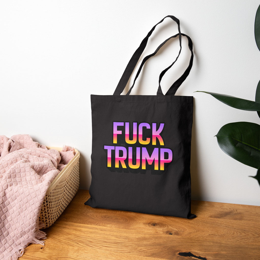 Anti TRUMP Graphic Canvas Tote Bag