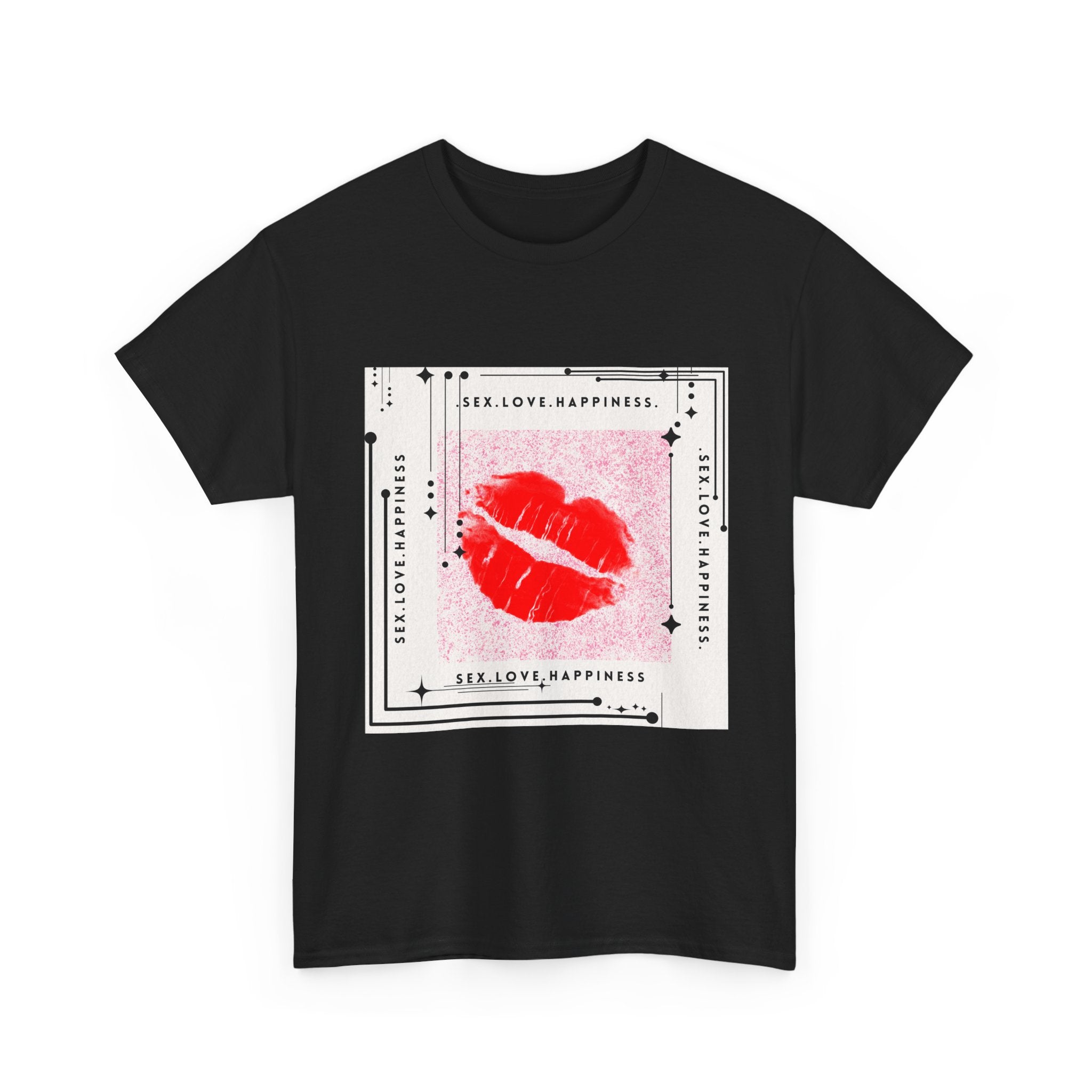 Kiss Lips Graphic Tee — Flirty Trendy Lip Print T-Shirt.