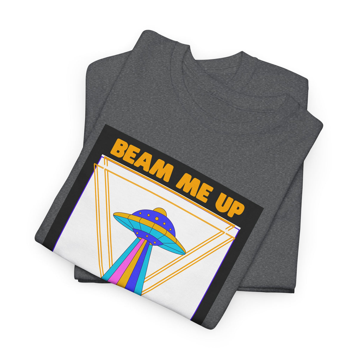 'Beam Me Up' Funny UFO Unisex Cotton T-Shirt