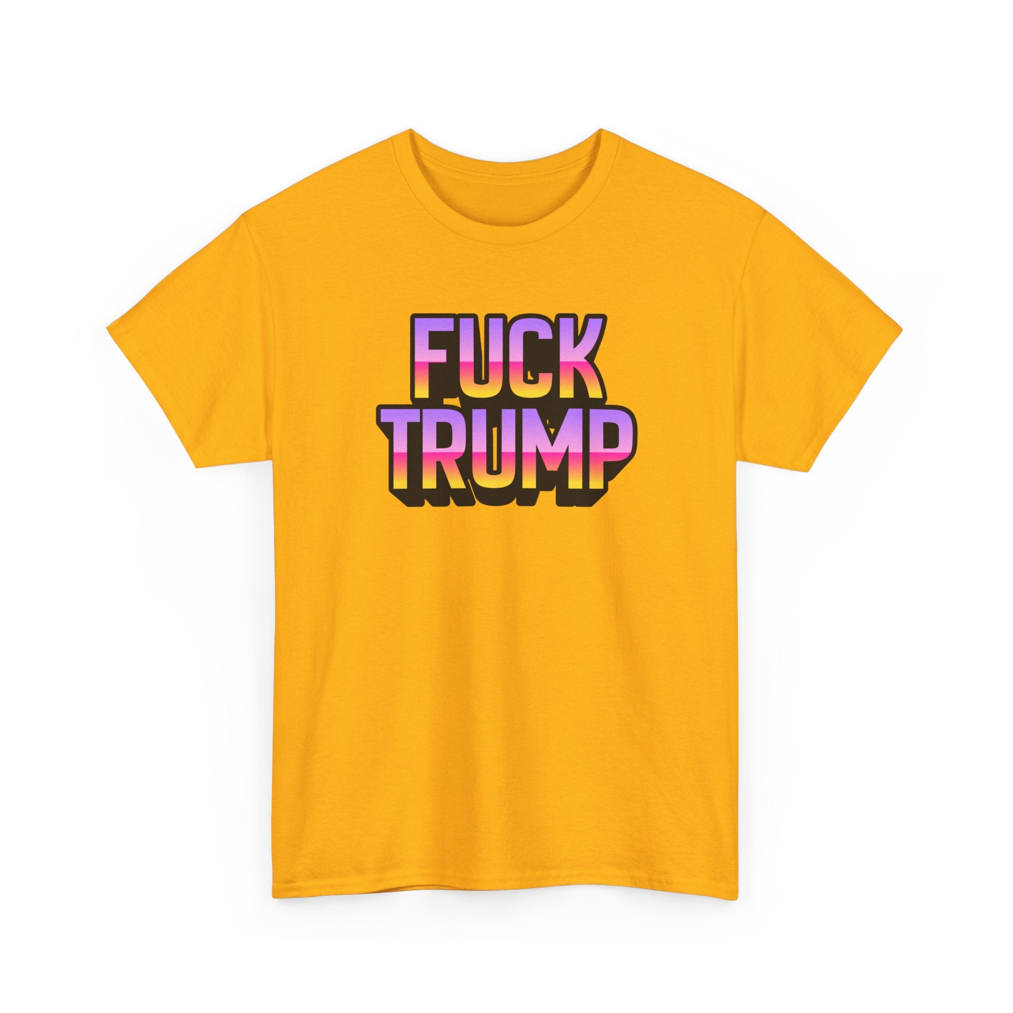 'FUCK TRUMP' Rainbow Graphic Unisex Cotton T-Shirt