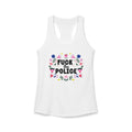 Boho Feminine 'Fuck The Police' Floral Racerback Tank